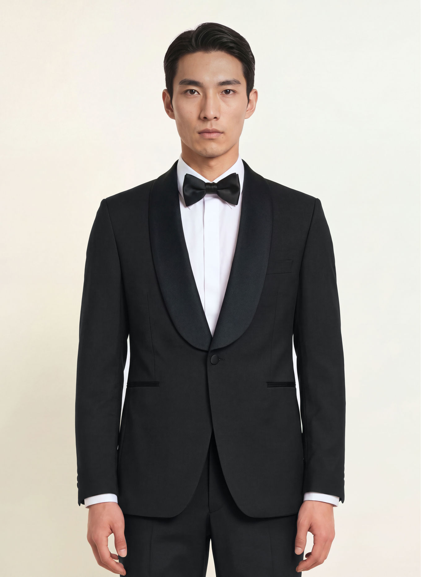 WILVORST Smokingcolbert, slim fit: 010 SCHWARZ
