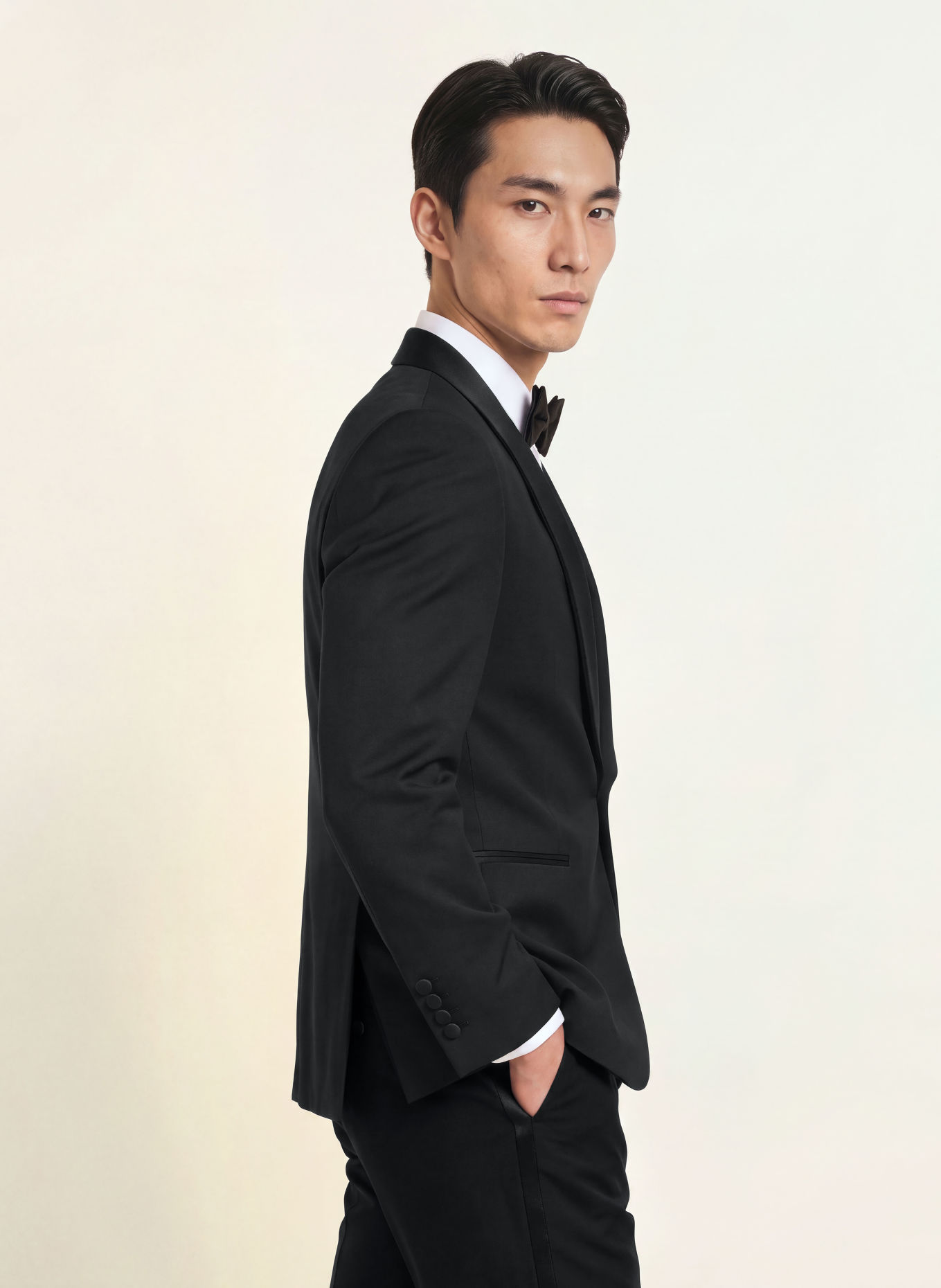 WILVORST Smokingcolbert, slim fit: 010 SCHWARZ