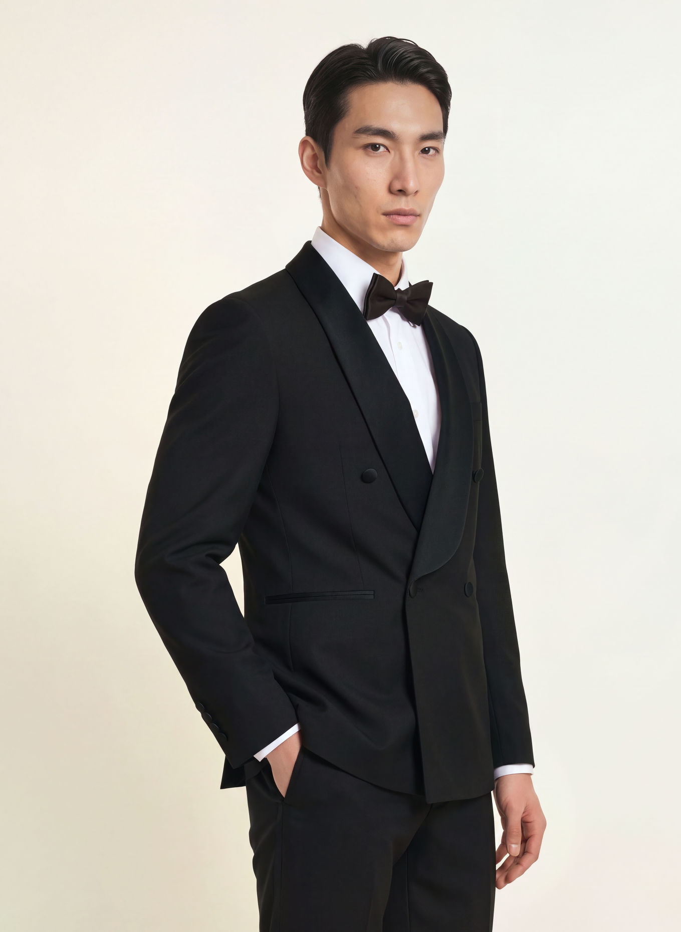 WILVORST Smoking-Sakko Slim Fit: 010 SCHWARZ