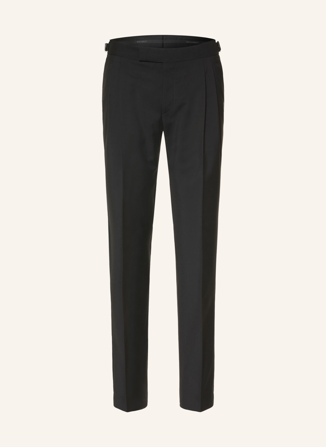 WILVORST Tuxedo Trousers, Regular Fit: 010 SCHWARZ
