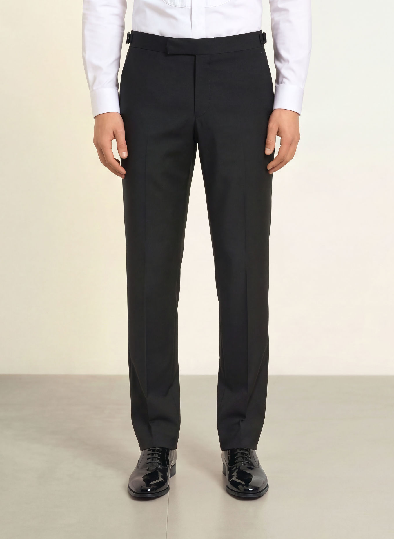 WILVORST Tuxedo Trousers, Regular Fit: 010 SCHWARZ