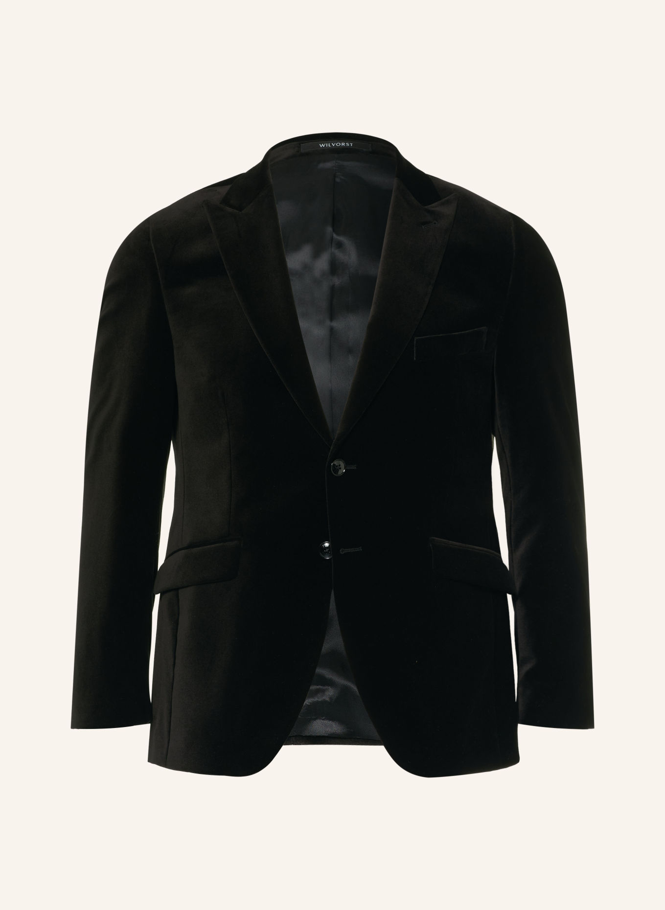WILVORST Fluwelen colbert, regular fit: 010 SCHWARZ