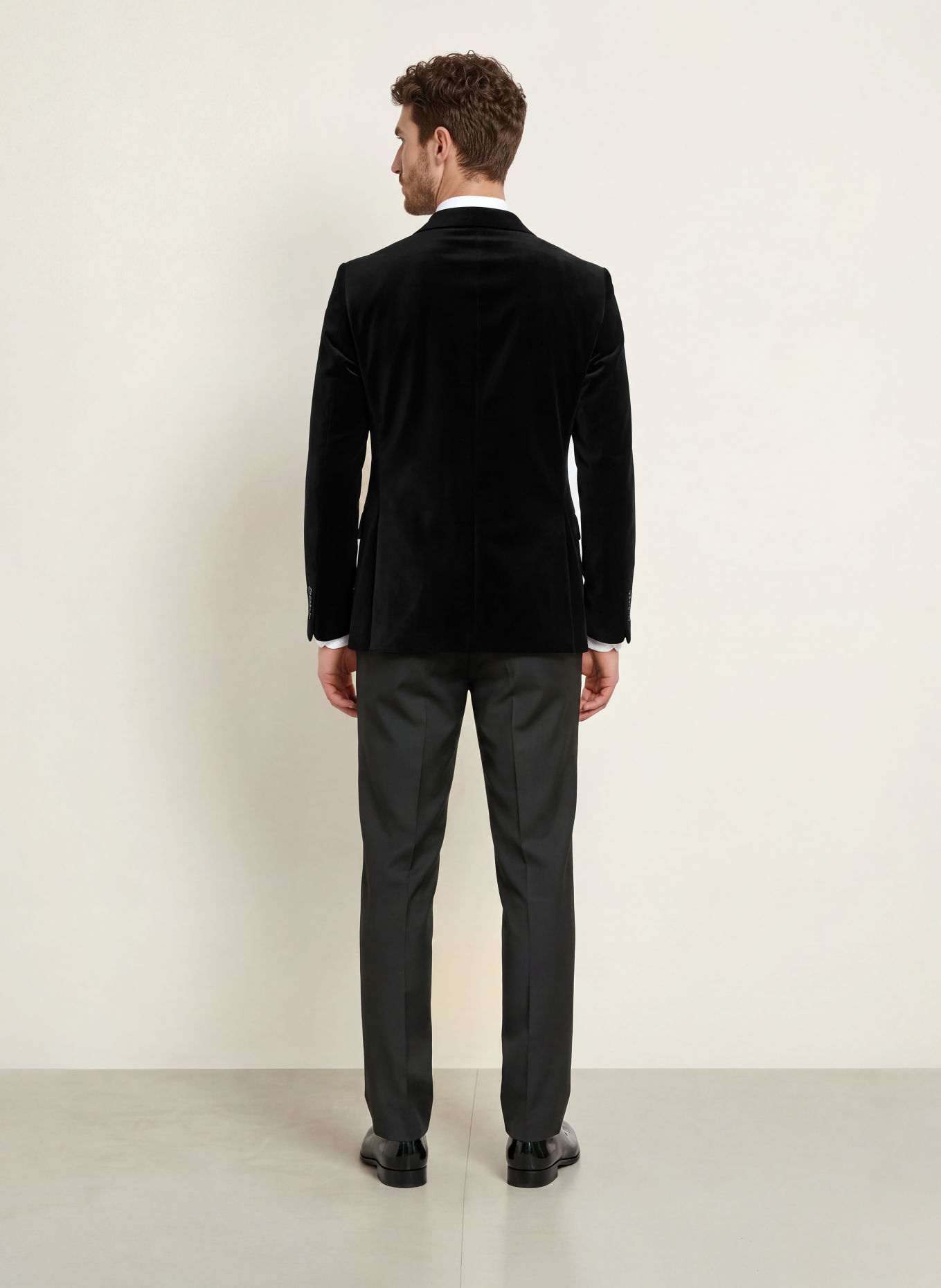 WILVORST Fluwelen colbert, regular fit: 010 SCHWARZ
