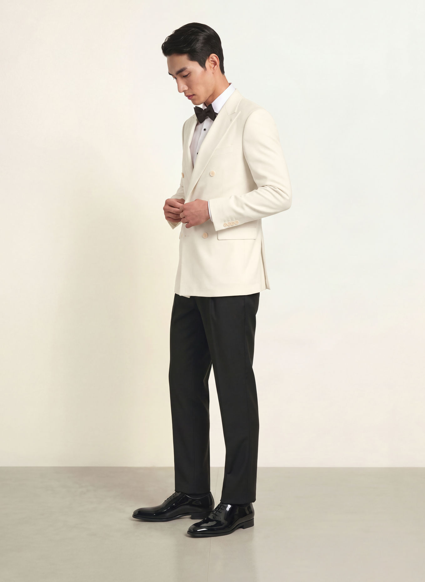 WILVORST Anzugsakko Slim Fit: CREME