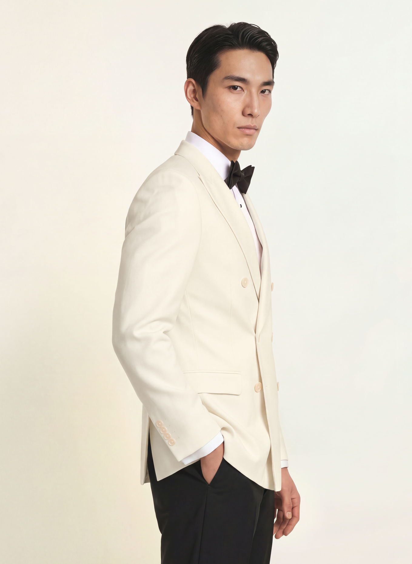 WILVORST Anzugsakko Slim Fit: CREME