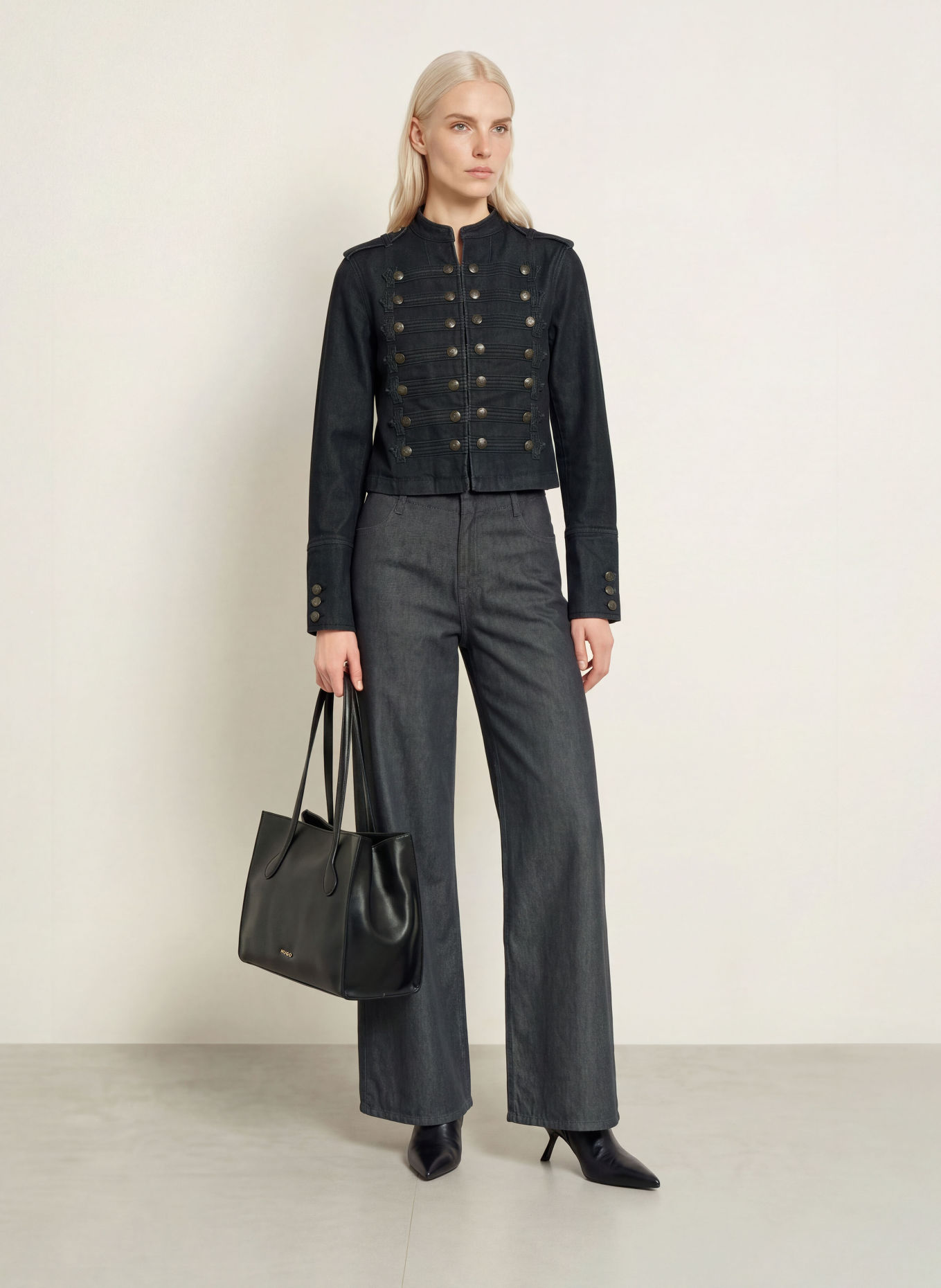 miss goodlife BANNED Denim Jacket: 513 ANTHRAZIT