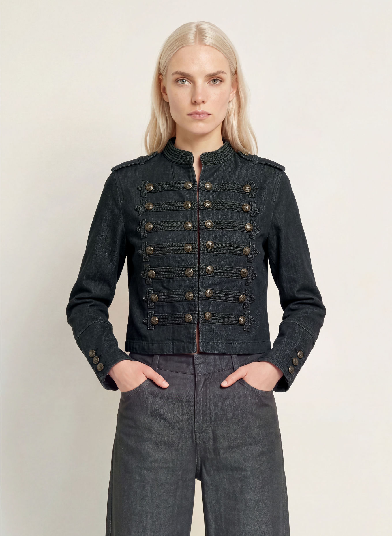 miss goodlife BANNED Denim Jacket: 513 ANTHRAZIT