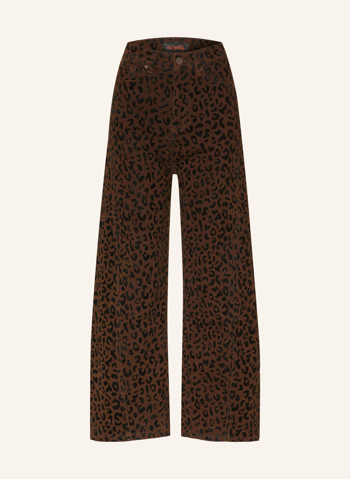 miss goodlife Cropped jeans with velvet: 35 BRAUN