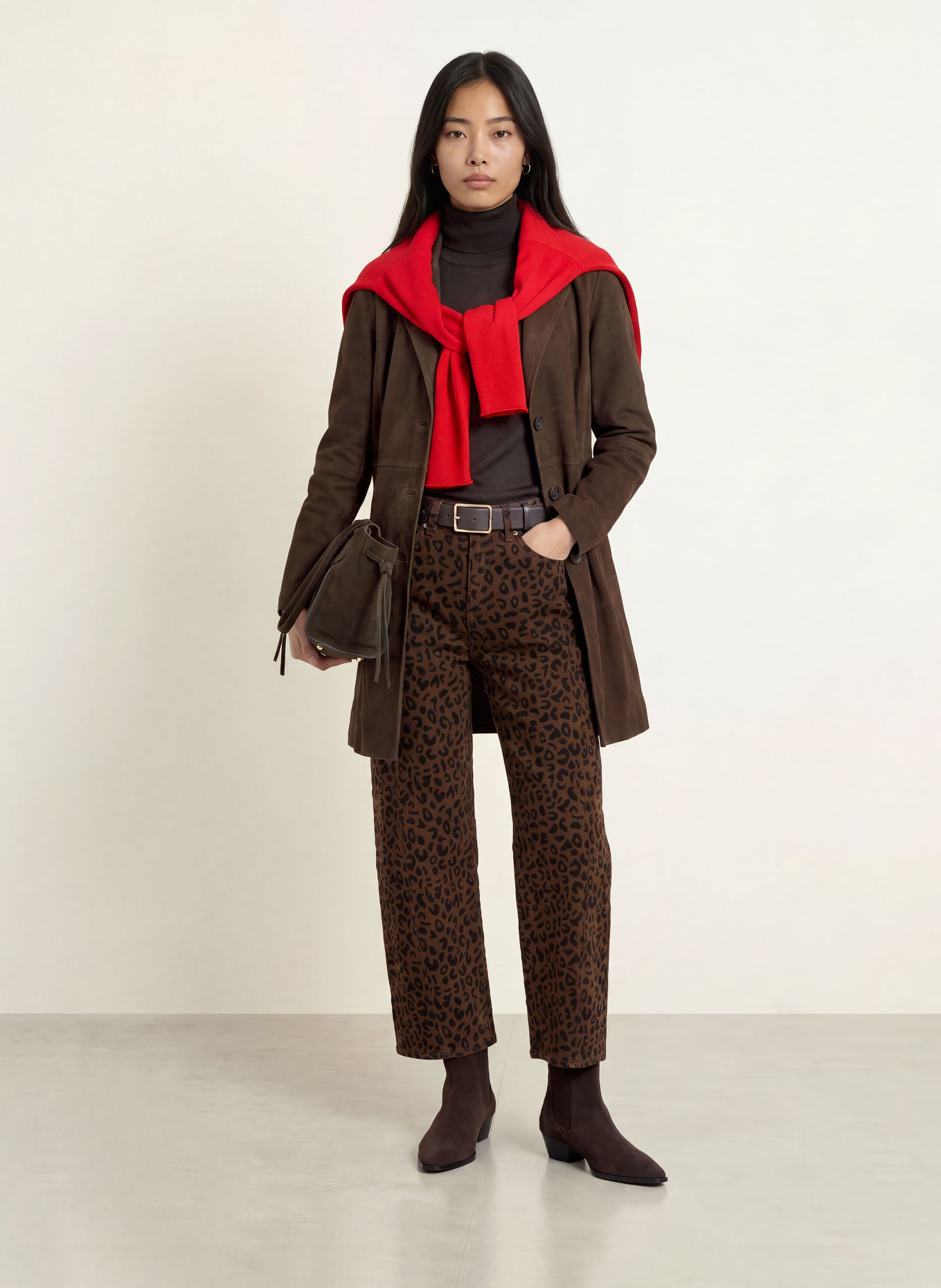 miss goodlife Cropped jeans with velvet: 35 BRAUN
