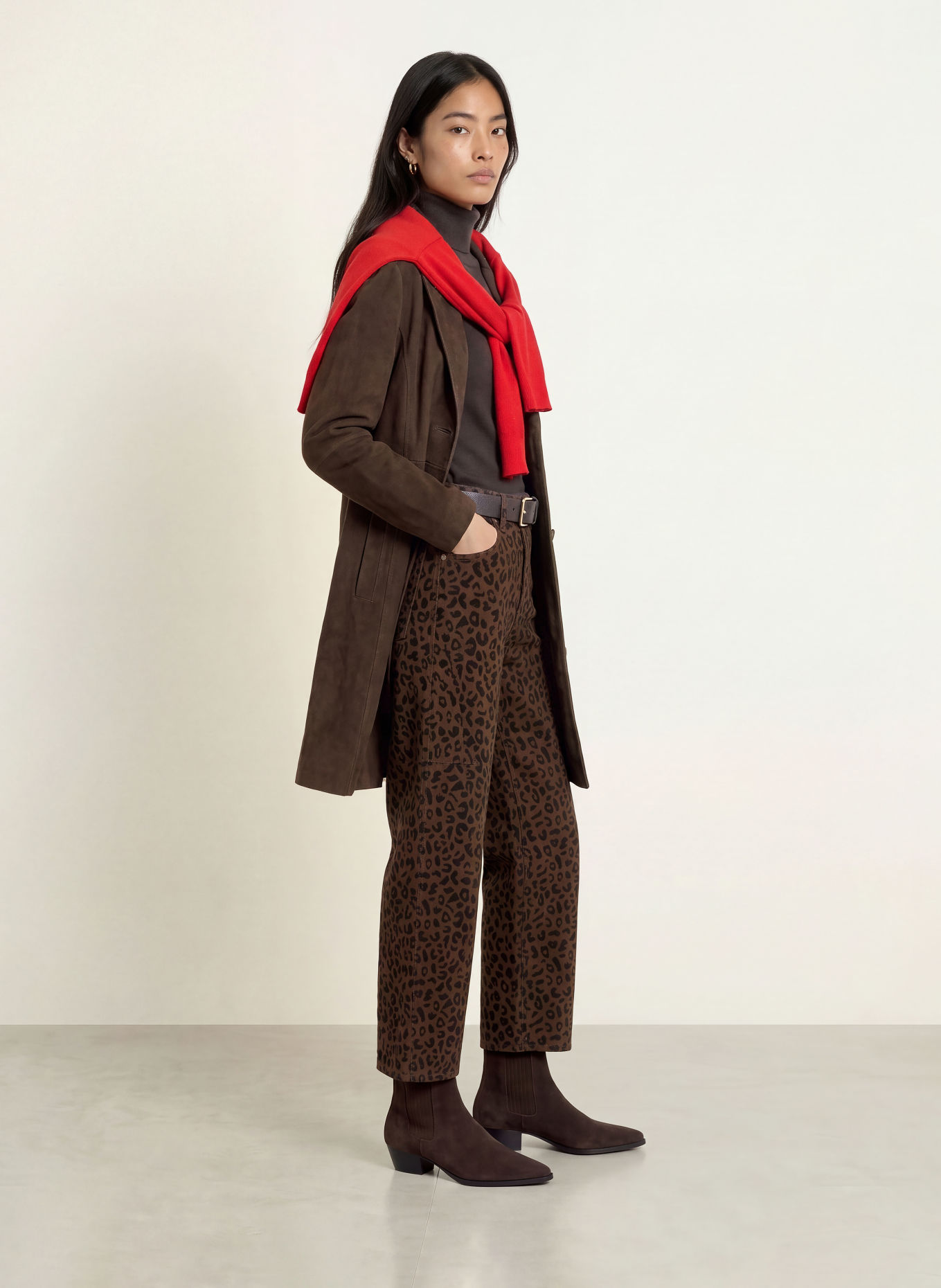 miss goodlife Cropped jeans with velvet: 35 BRAUN
