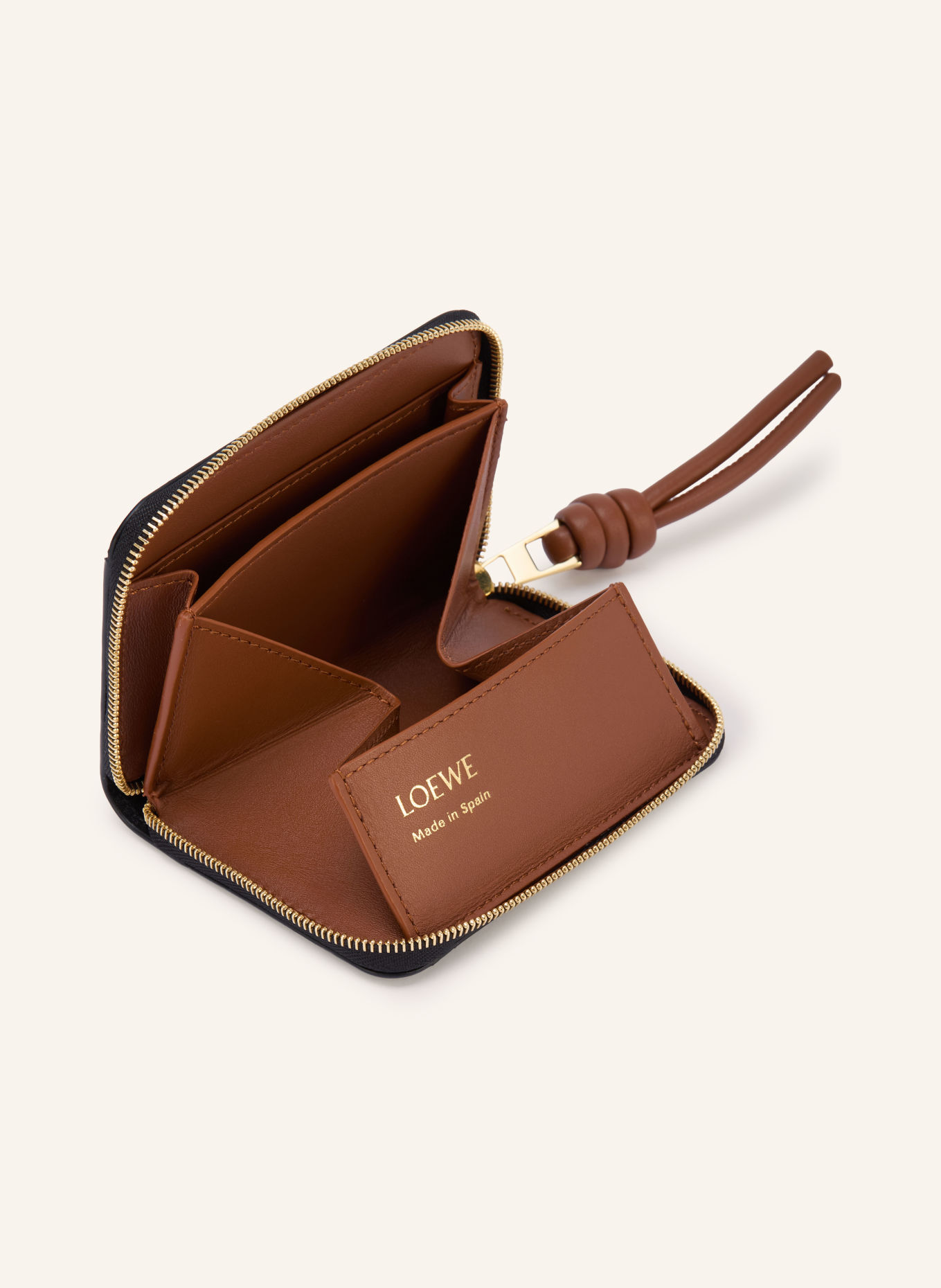 LOEWE Wallet: BLACK / GOLD / BROWN