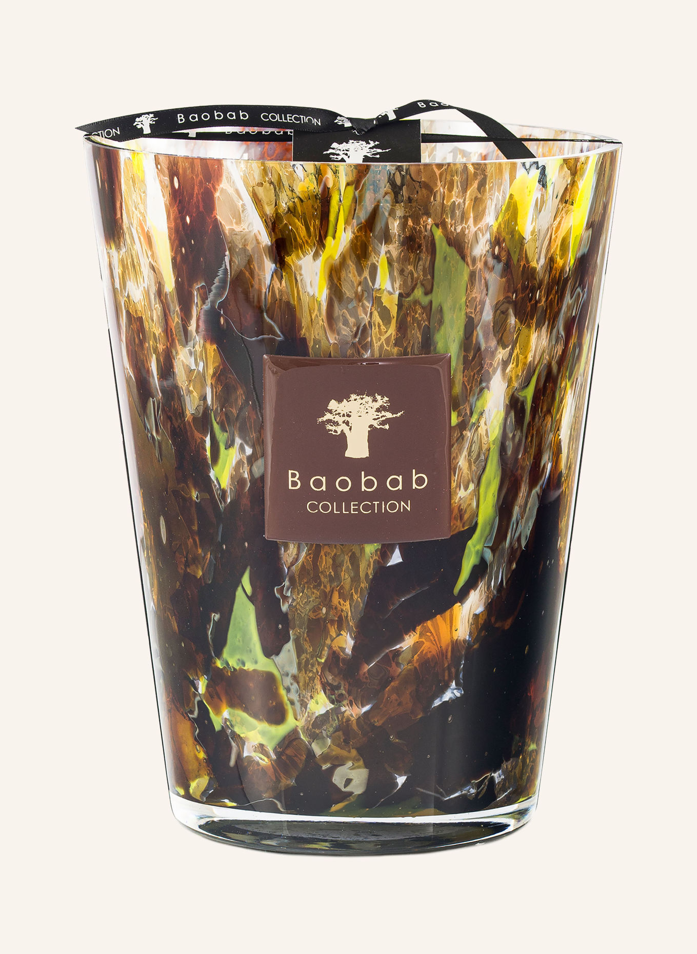 Baobab COLLECTION Vonná svíčka HALONA YELLOW WORLD: HNĚDÁ / TMAVĚ HNĚDÁ / ŽLUTÁ