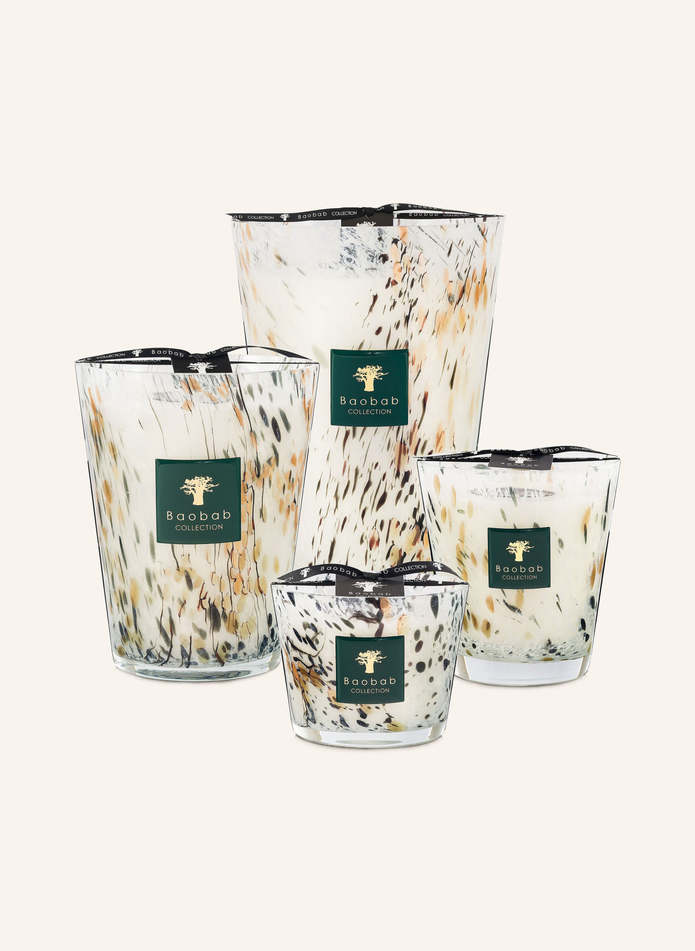 Baobab COLLECTION Duftkerze HALONA WHITE WORLD: WEISS / BRAUN / SCHWARZ