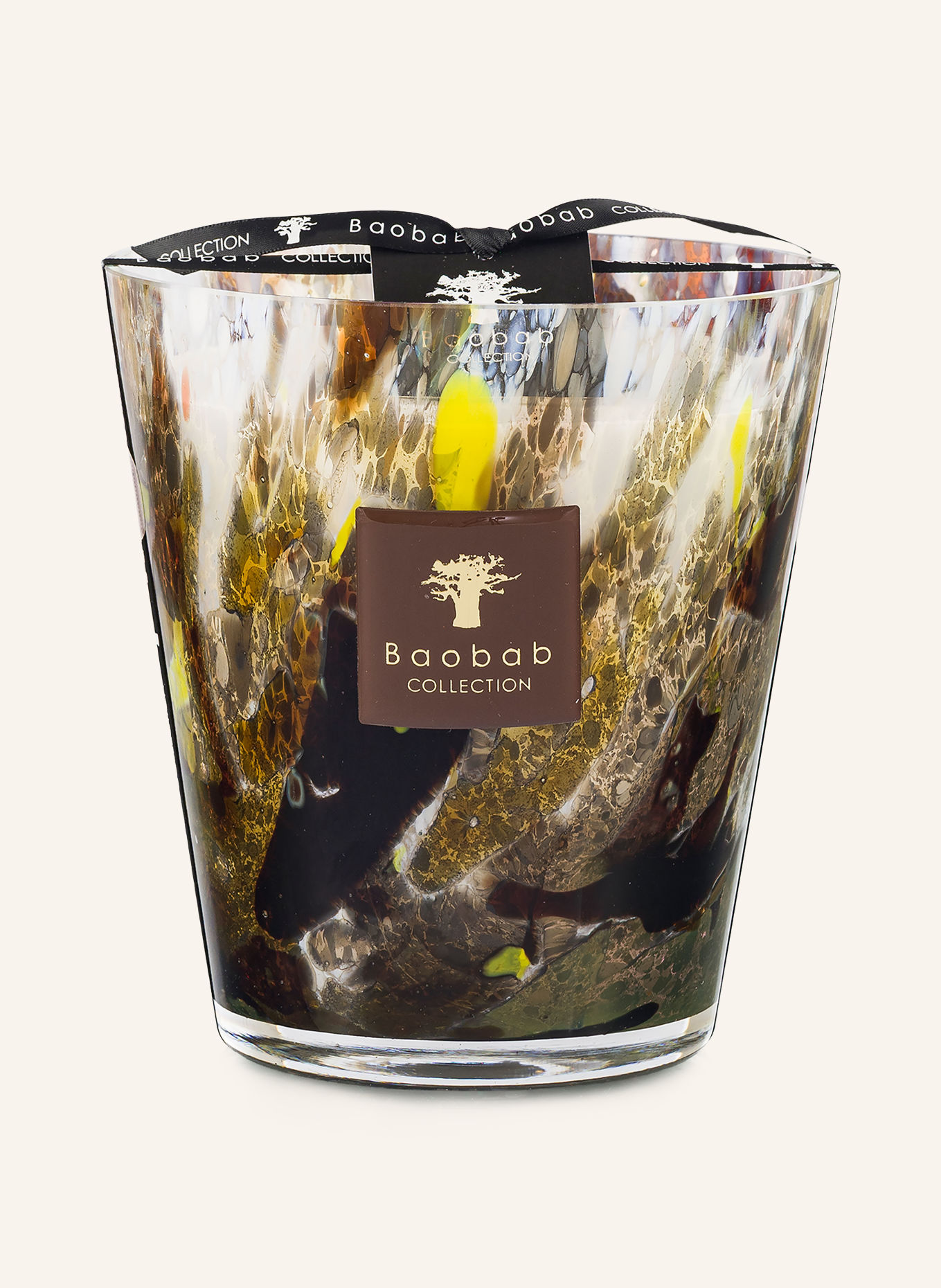 Baobab COLLECTION Duftkerze HALONA YELLOW WORLD: BRAUN / DUNKELBRAUN / GELB