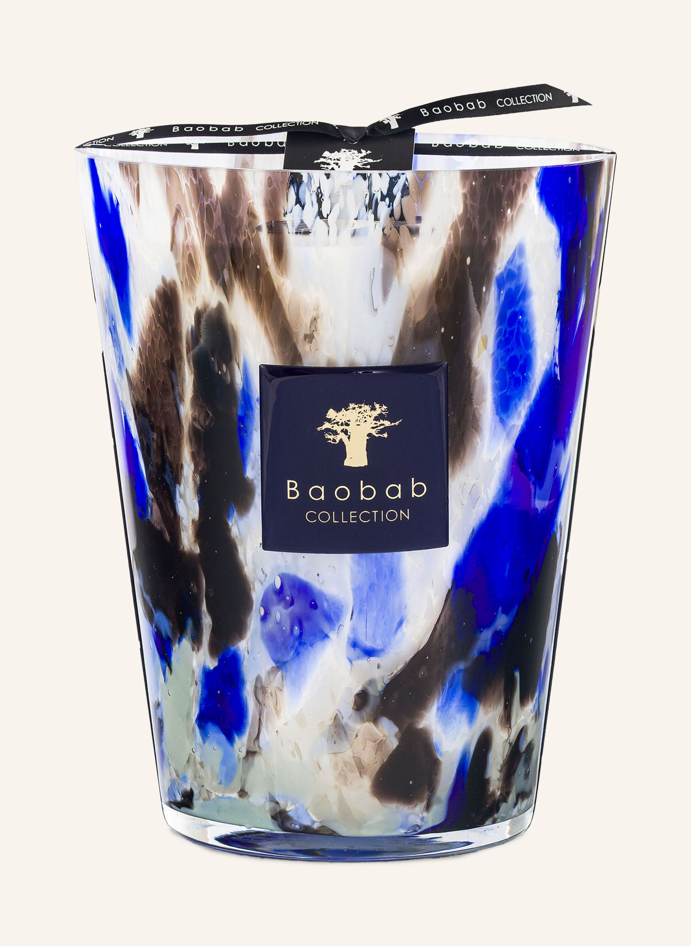 Baobab COLLECTION Vonná svíčka HALONA BLUE WORLD: BÍLÁ / TMAVĚ HNĚDÁ / MODRÁ