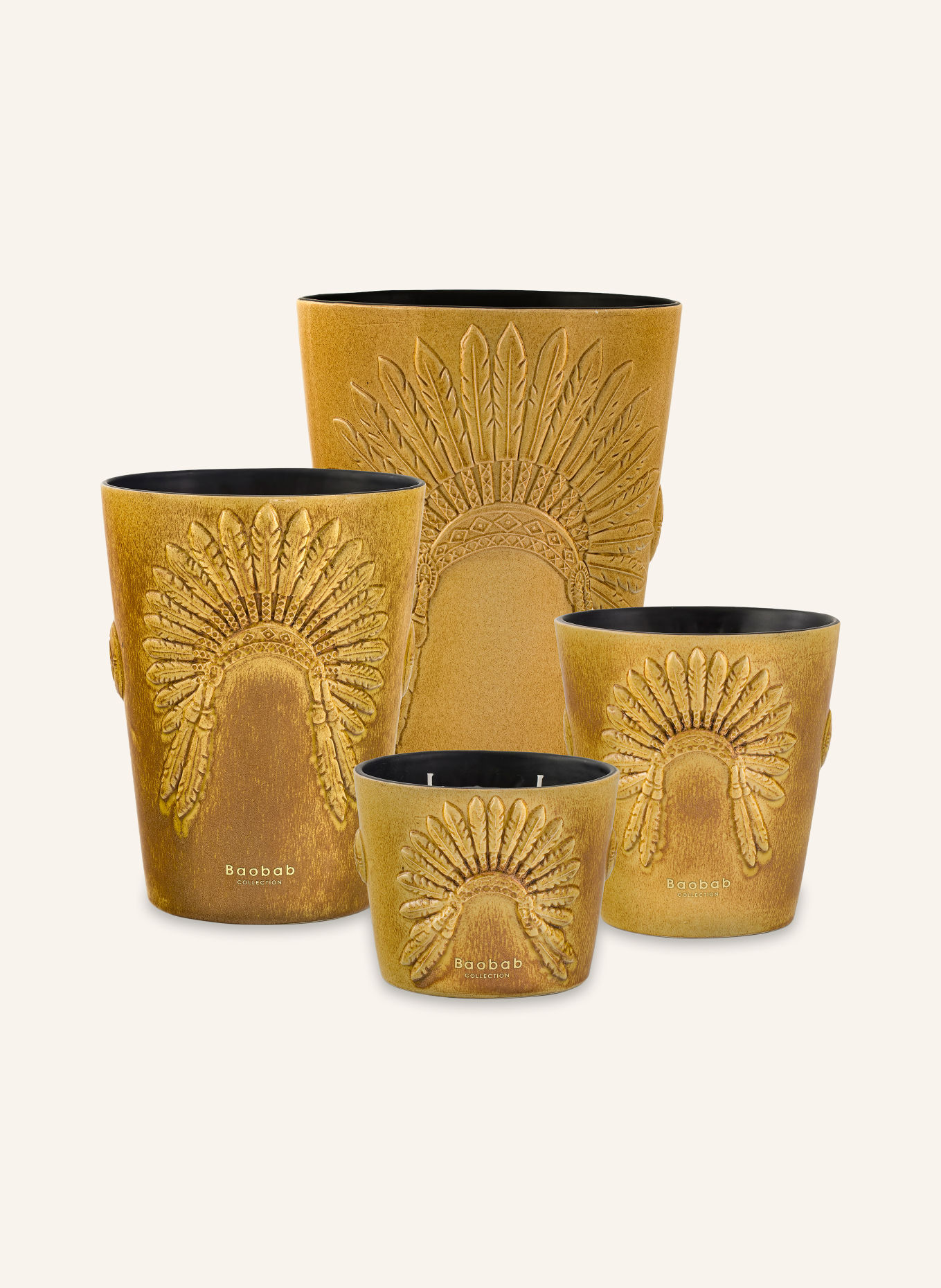 Baobab COLLECTION Vonná svíčka EAGLE'S PRIDE GERONIMO: TMAVĚ ŽLUTÁ