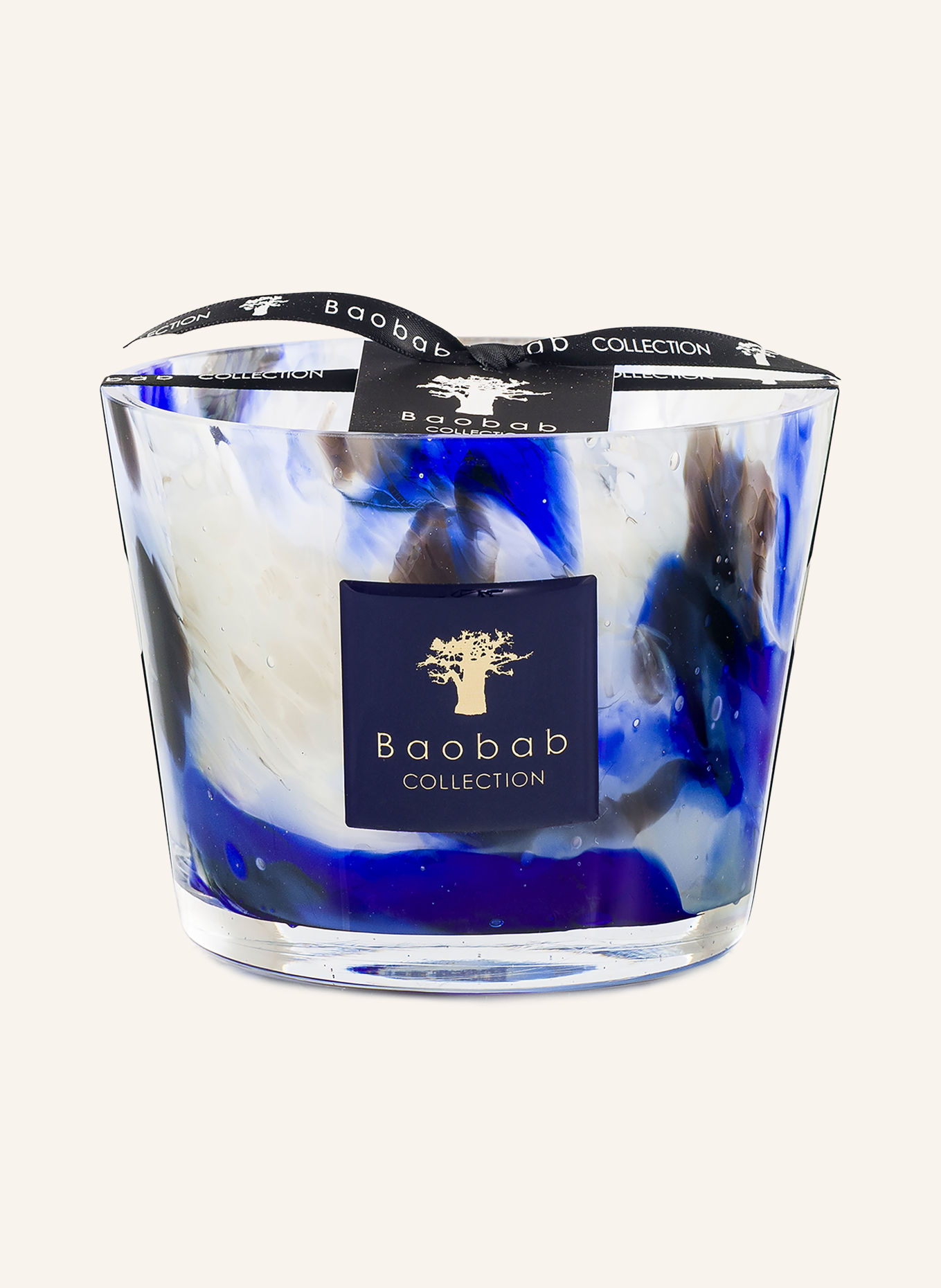 Baobab COLLECTION Duftkerze HALONA BLUE WORLD: WEISS / DUNKELBRAUN / BLAU