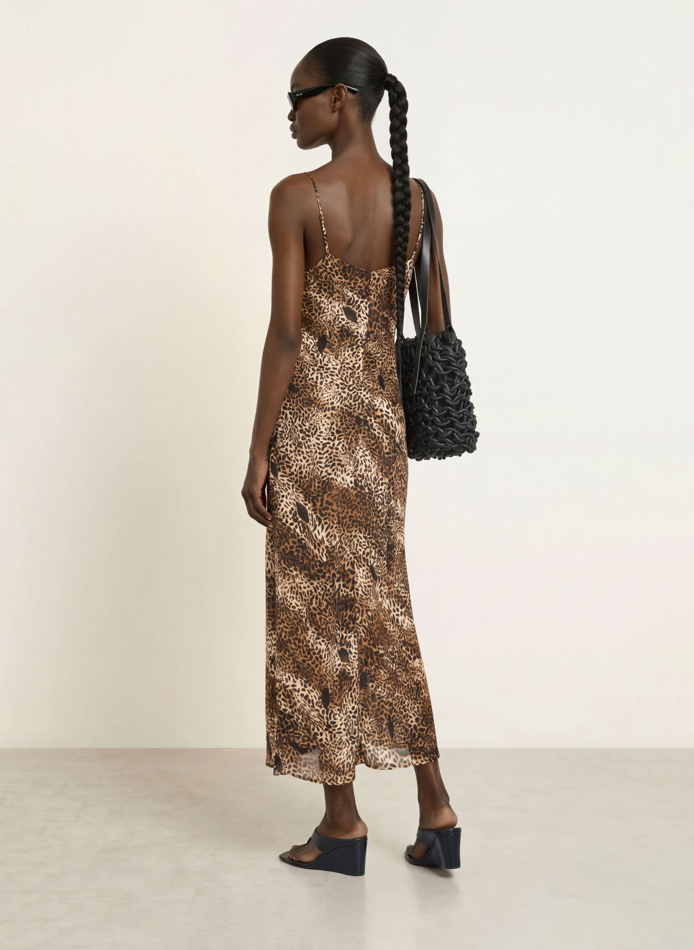 MARYAN MEHLHORN Beach dress: LIGHT BROWN / BLACK