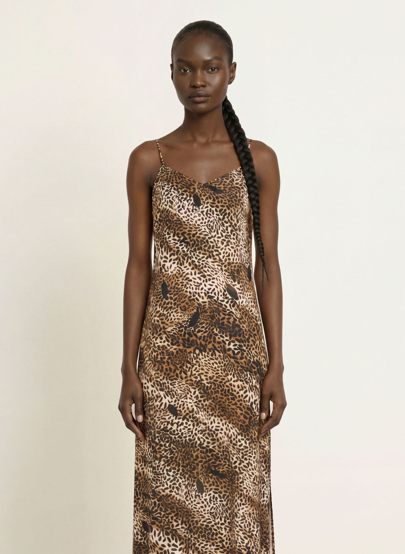 MARYAN MEHLHORN Beach dress: LIGHT BROWN / BLACK