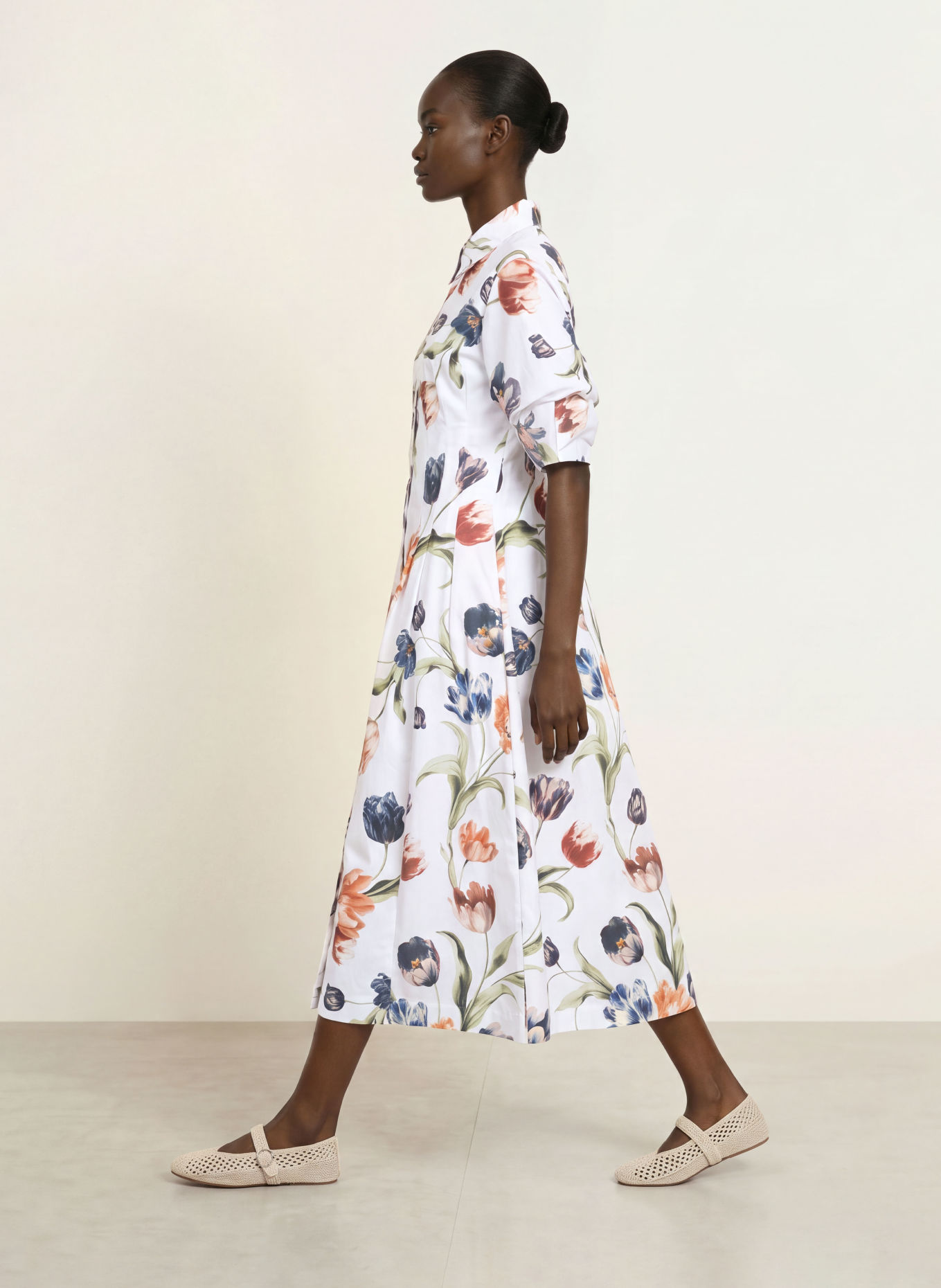 MARYAN MEHLHORN Beach dress: WHITE / DARK ORANGE / GREEN
