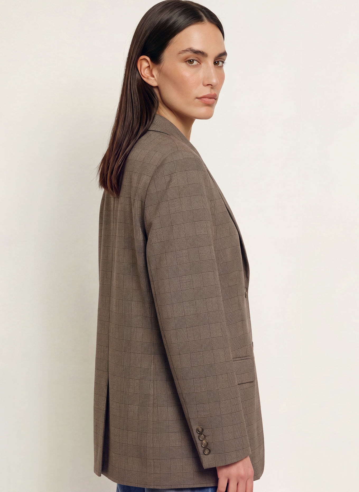 ARKET Blazer BEA: BRUN / MÖRKBRUN / BLÅ