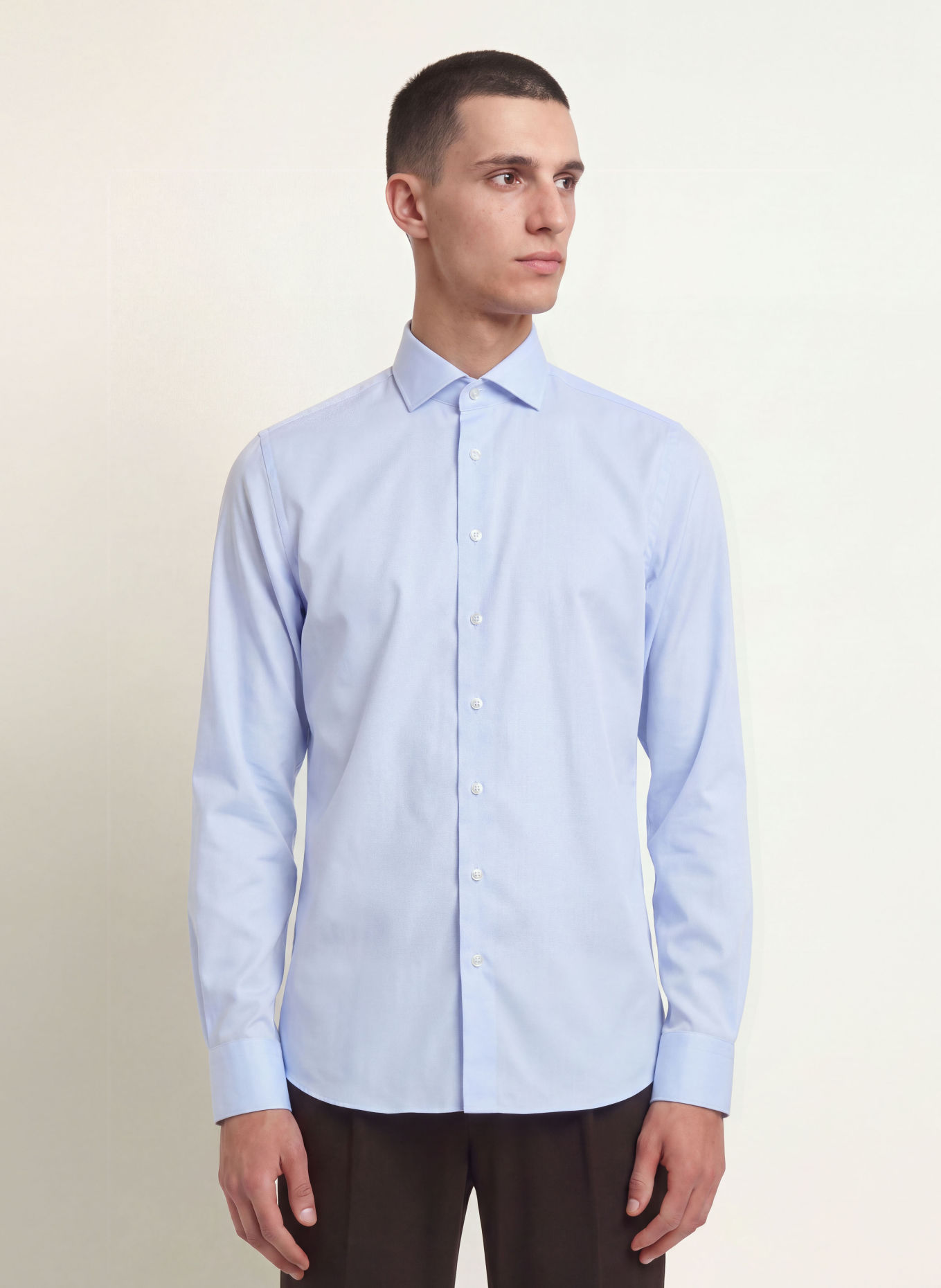 PROFUOMO Košile Slim Fit: TMAVĚ MODRÁ