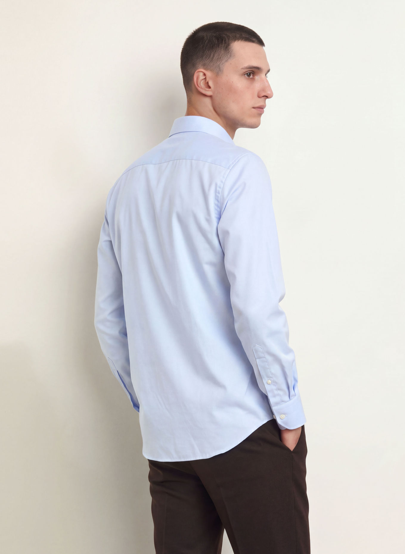 PROFUOMO Košile Slim Fit: TMAVĚ MODRÁ