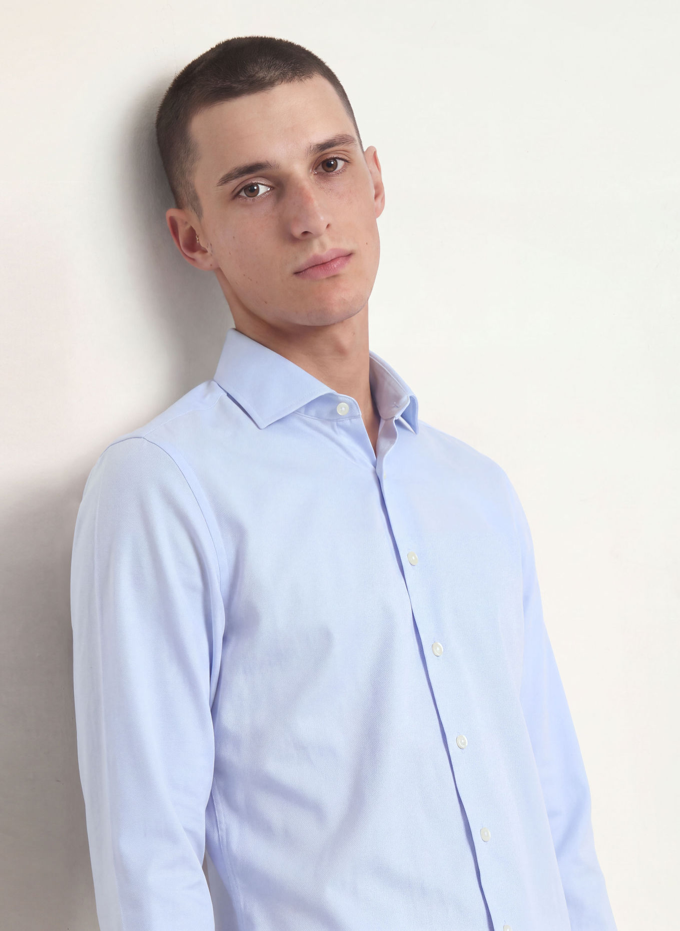 PROFUOMO Košile Slim Fit: TMAVĚ MODRÁ