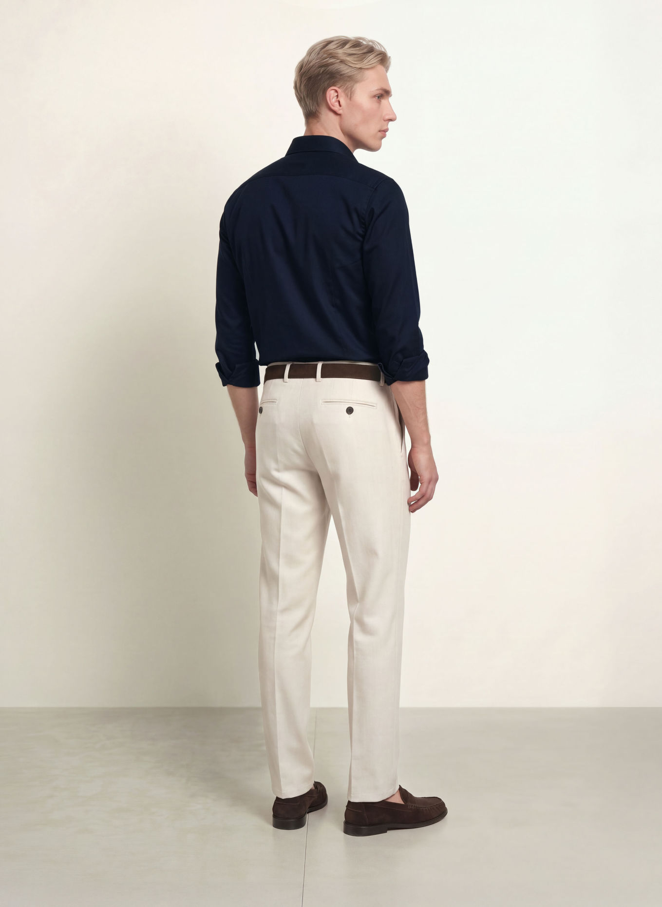 PROFUOMO Koszula o kroju slim fit: GRANATOWY