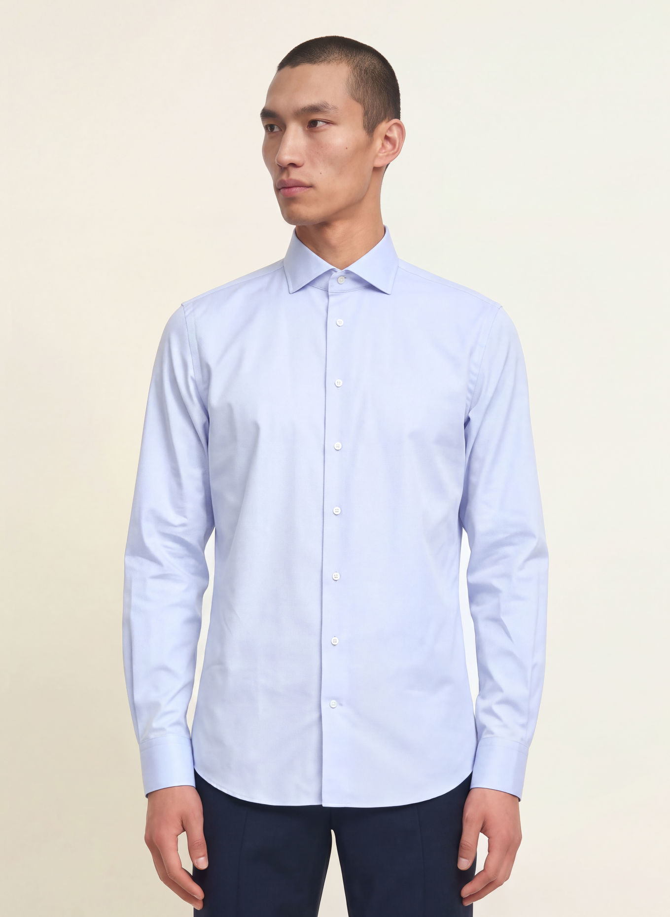 PROFUOMO Chemise coupe ajustée: BLEU CLAIR