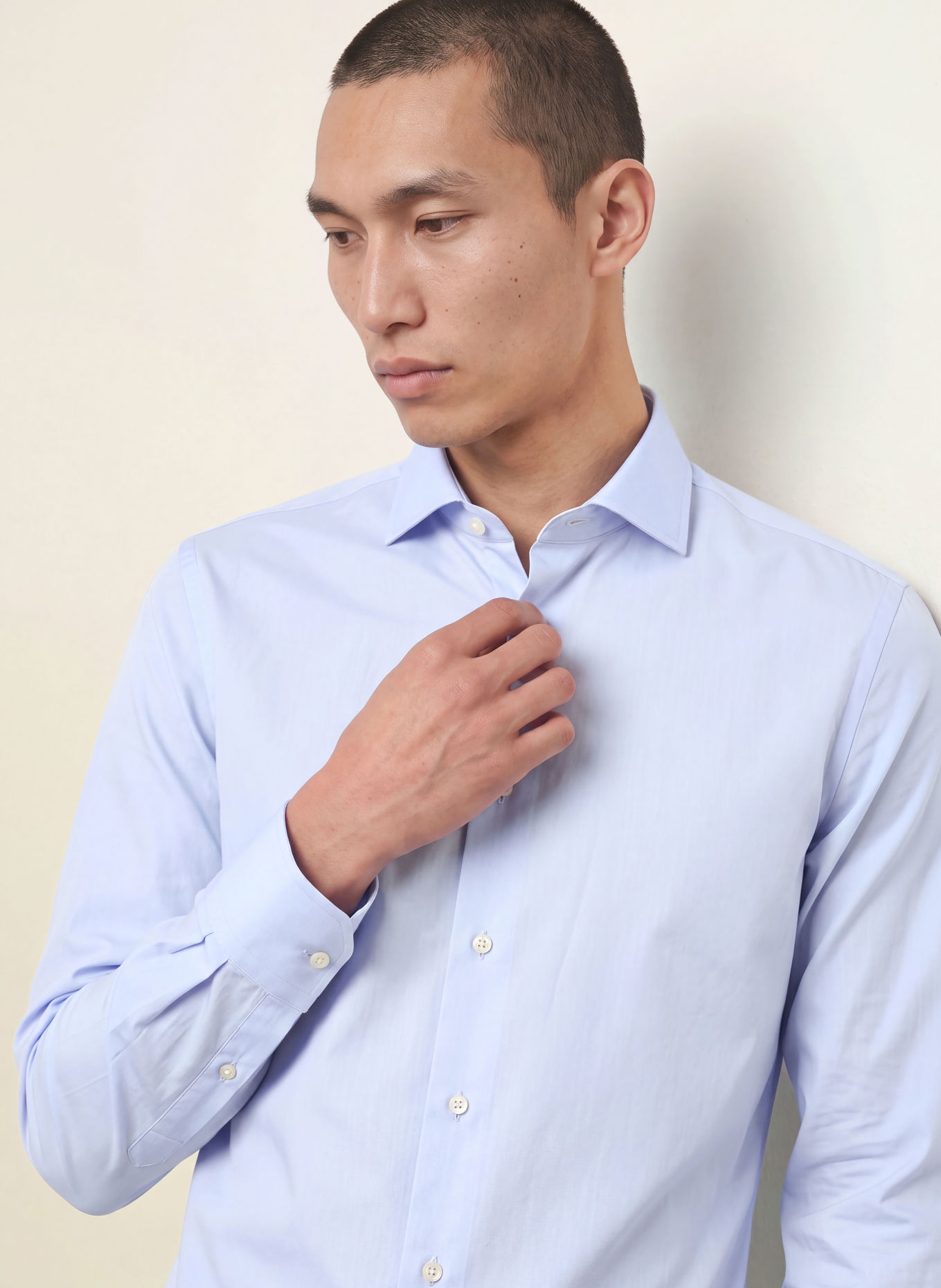 PROFUOMO Chemise coupe ajustée: BLEU CLAIR