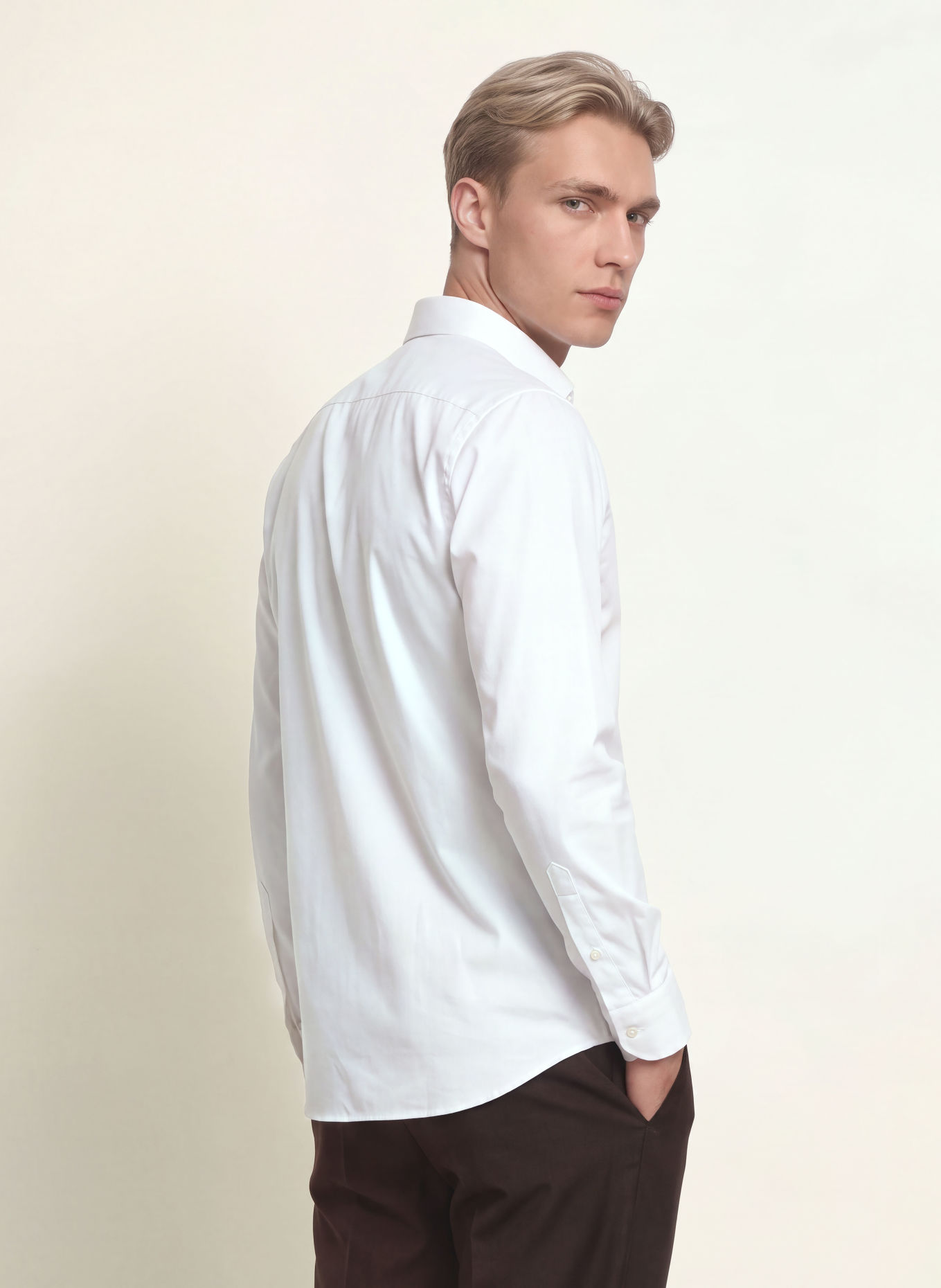 PROFUOMO Slim-Fit Shirt: WHITE