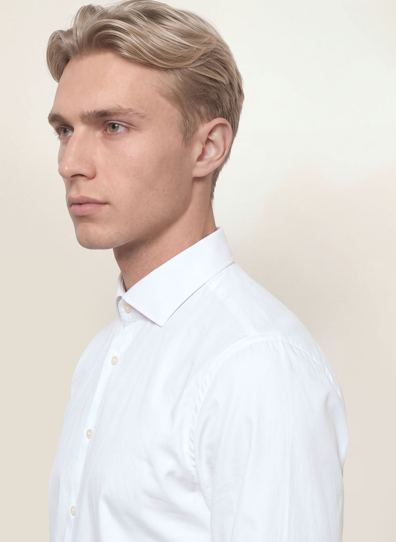 PROFUOMO Slim-Fit Shirt: WHITE
