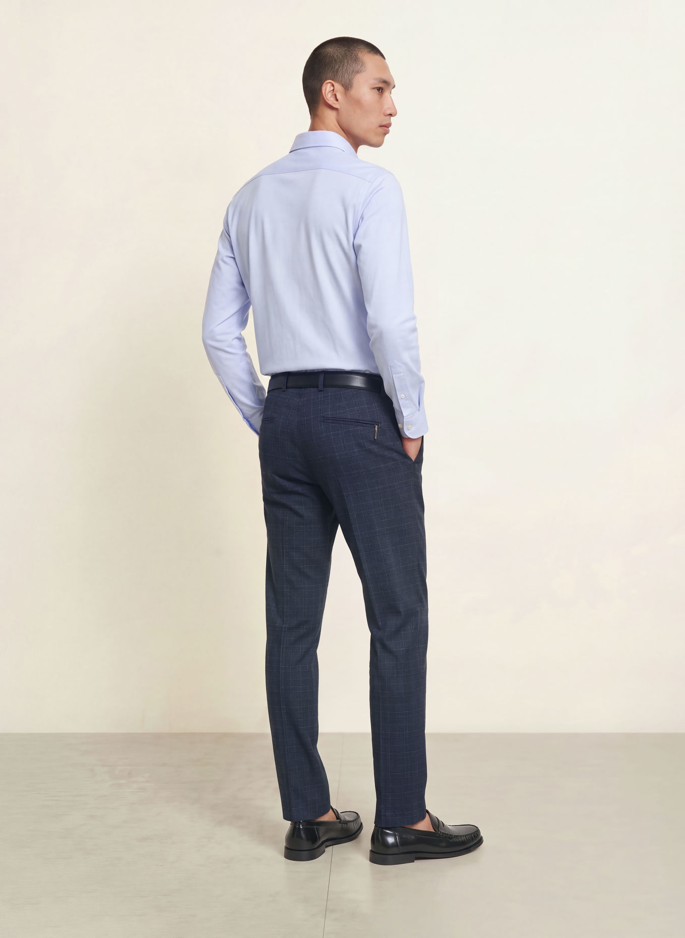 PROFUOMO Košile Slim Fit: TMAVĚ MODRÁ