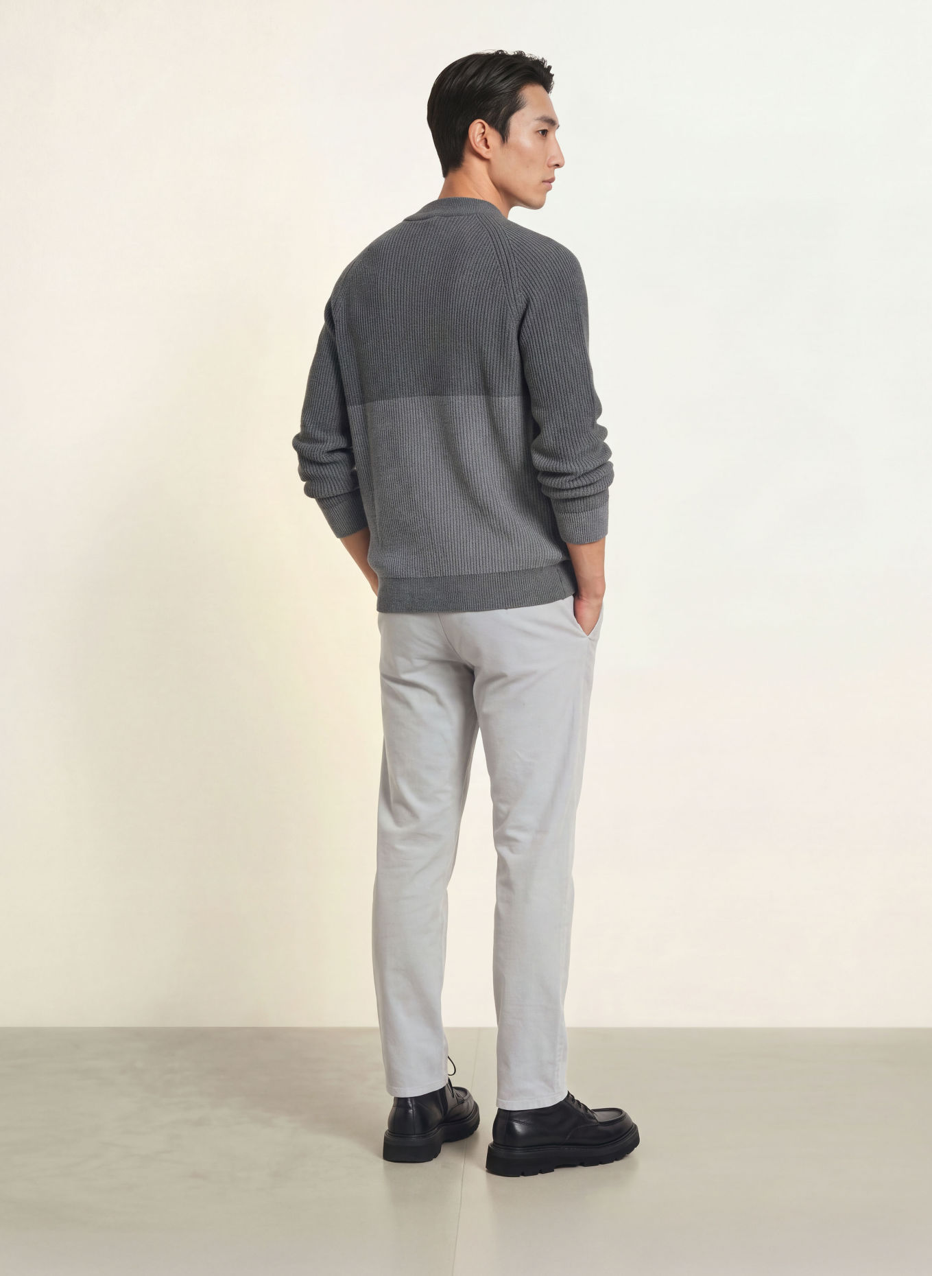 S. N. S. HERNING Pullover RENDER: DUNKELGRAU / GRAU