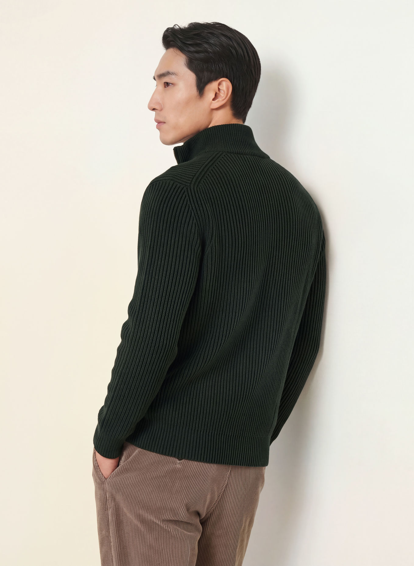 S. N. S. HERNING Cardigan RENDER: MØRKEGRØN