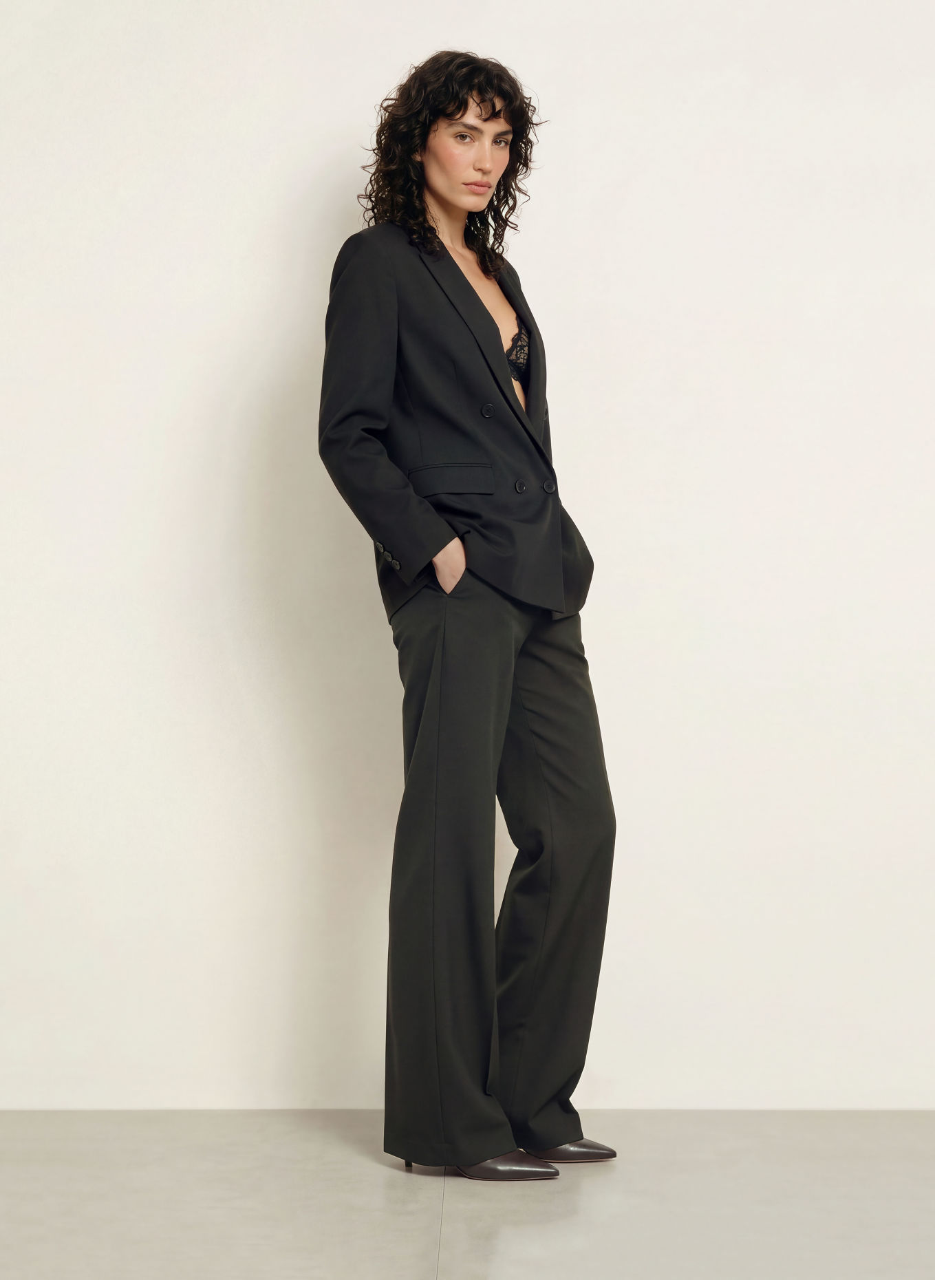 ba&sh CLARO Oversized Blazer: BLACK