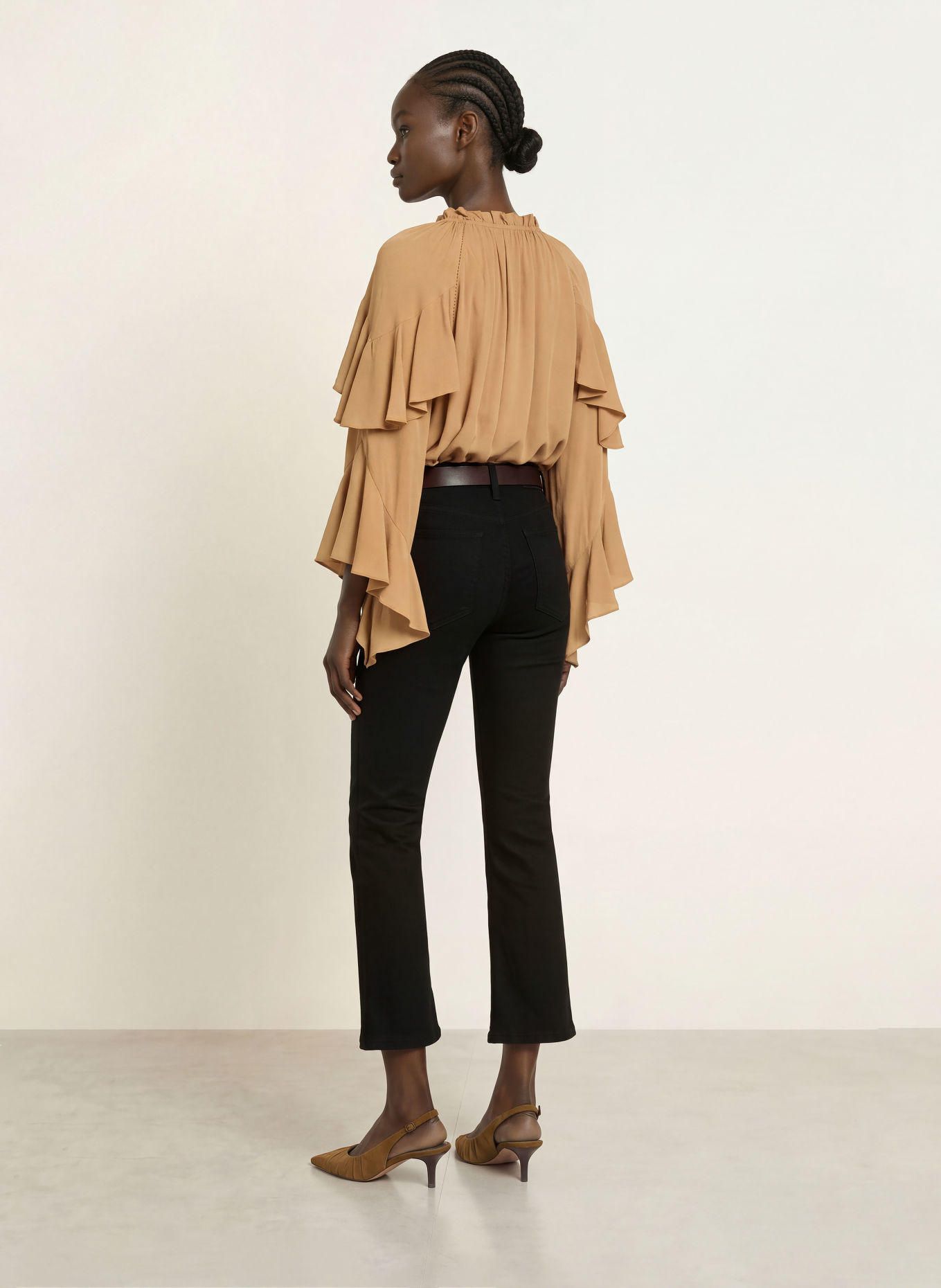 FRAME Jean bootcut THE REBOOT CROP: BLK BLACK
