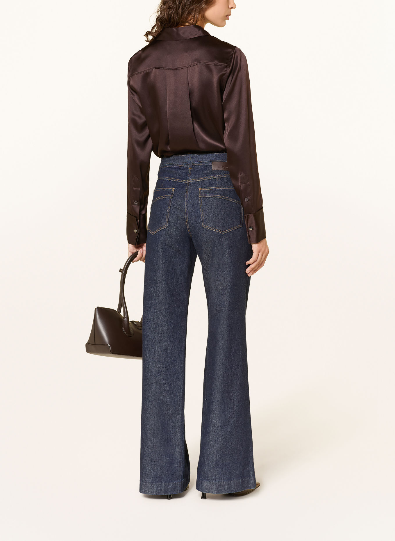 REISS Hemdbluse AMEIRA aus Seide: DUNKELROT