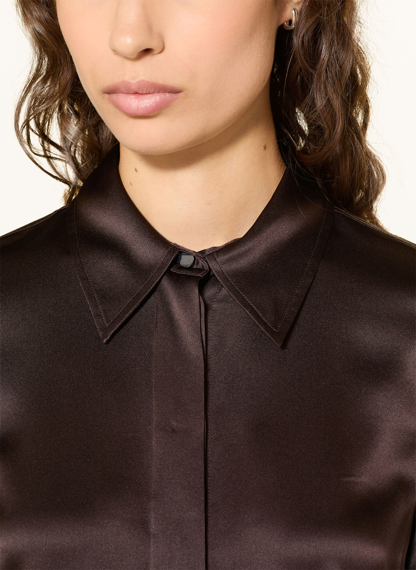 REISS Hemdbluse AMEIRA aus Seide: DUNKELROT