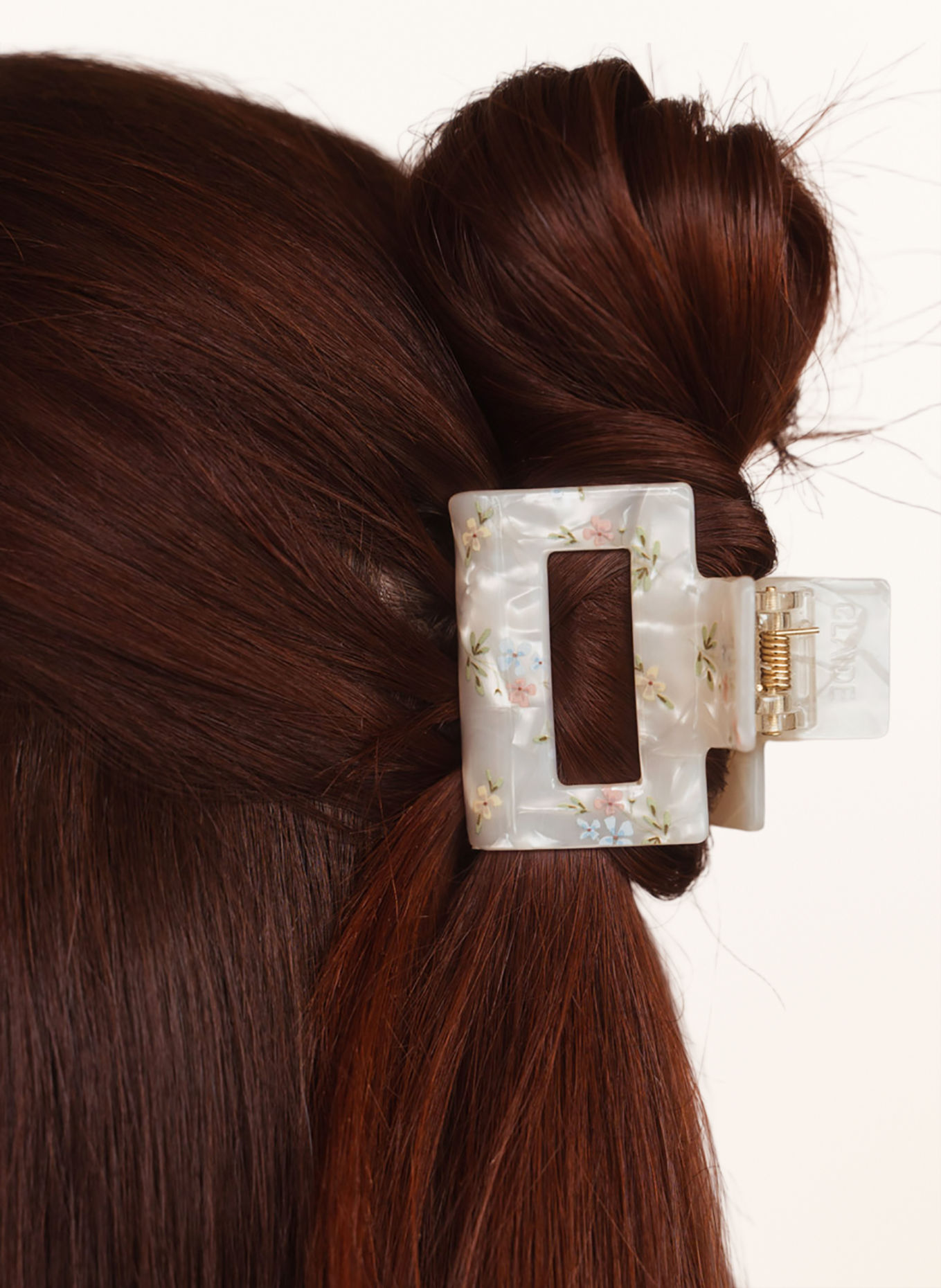 CLAIDE ELVA MEDIUM Hair Clip: WHITE / PINK / GREEN