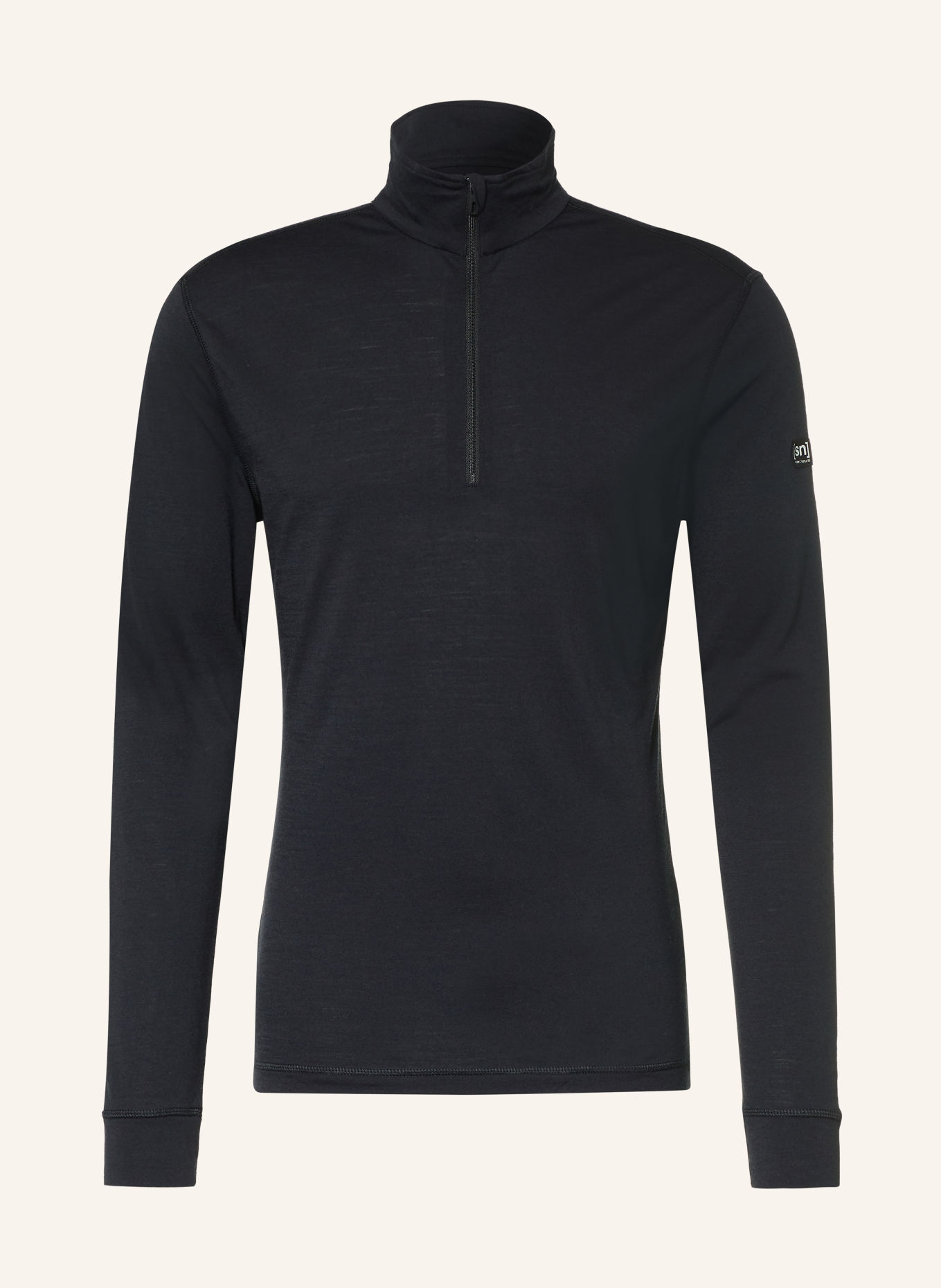 super.natural TUNDRA175 functional shirt with merino wool: BLACK