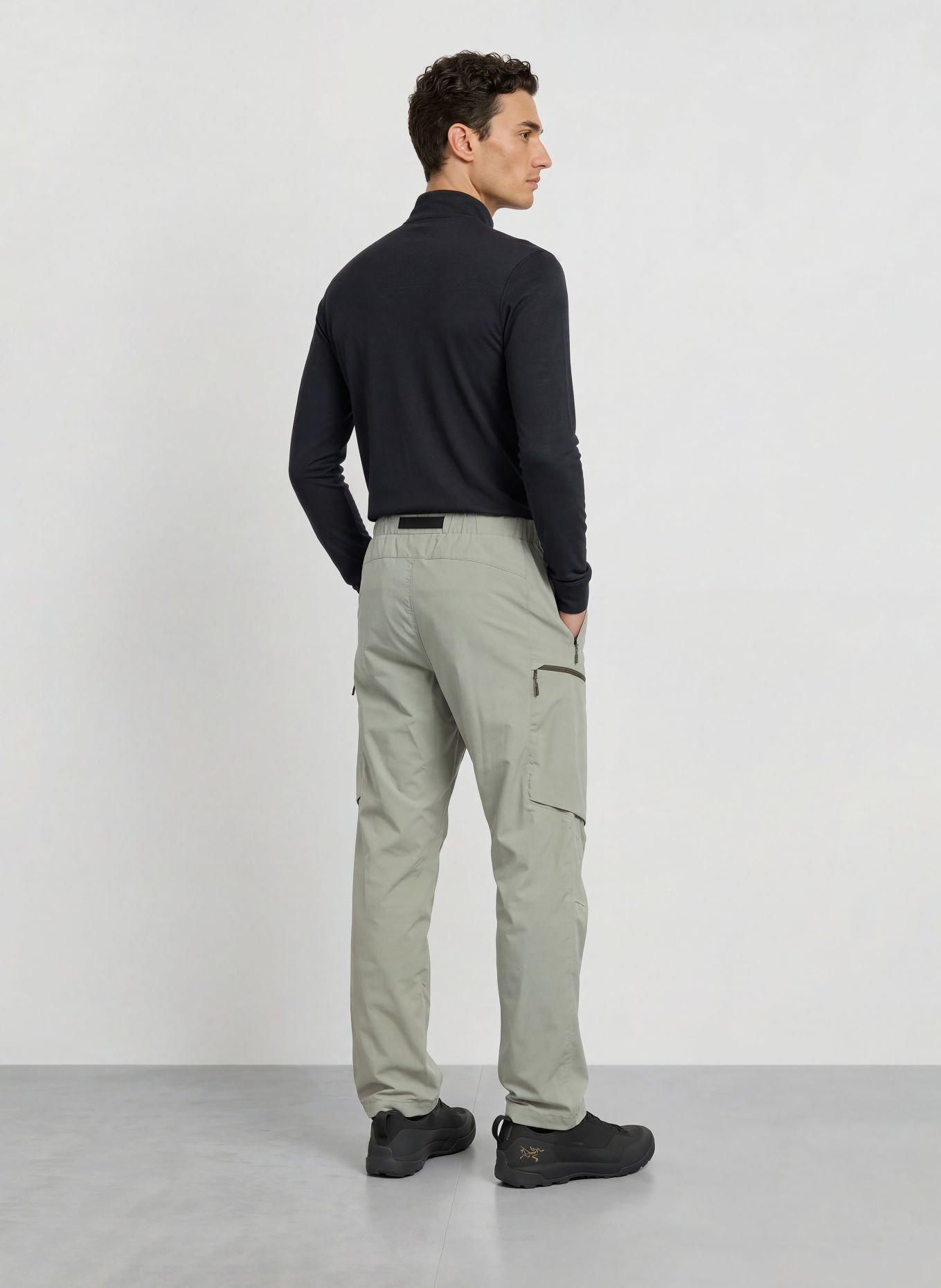 super.natural TUNDRA175 functional shirt with merino wool: BLACK