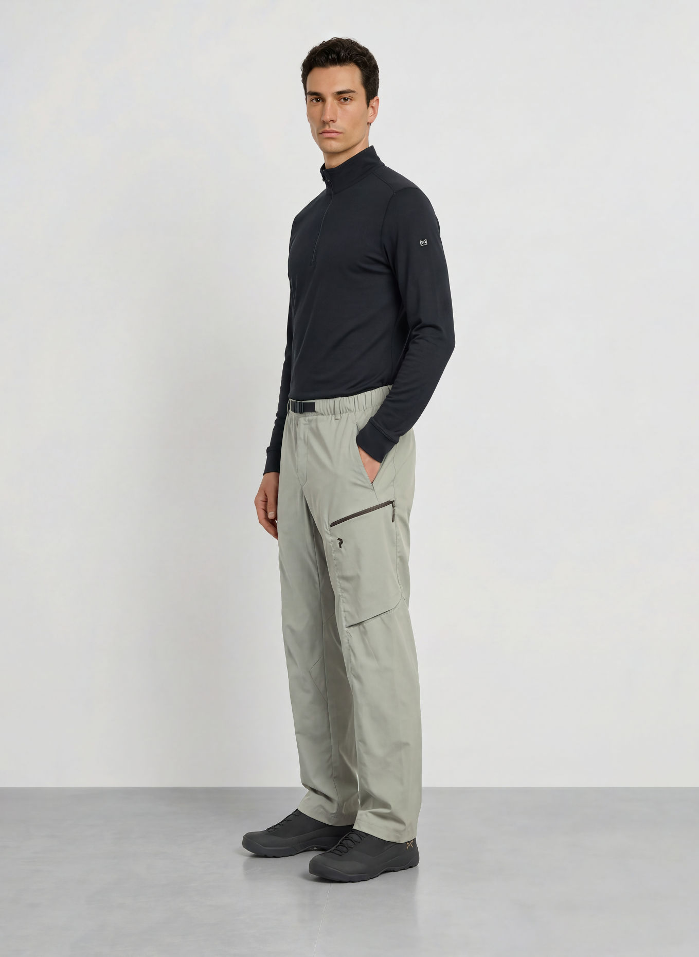 super.natural TUNDRA175 functional shirt with merino wool: BLACK