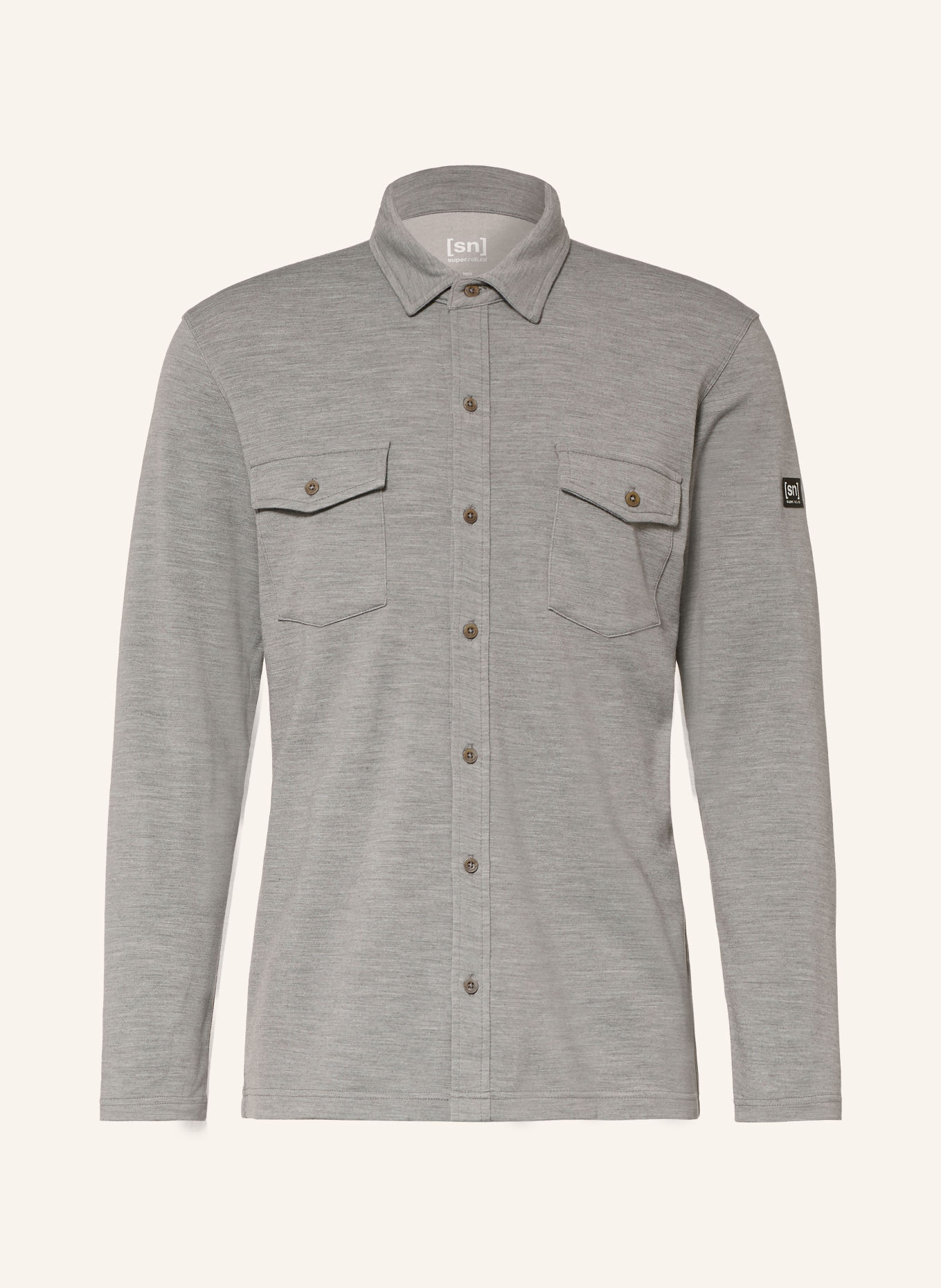 super.natural ADVENTURE Regular Fit Outdoor shirt with Merino Wool: GRAY