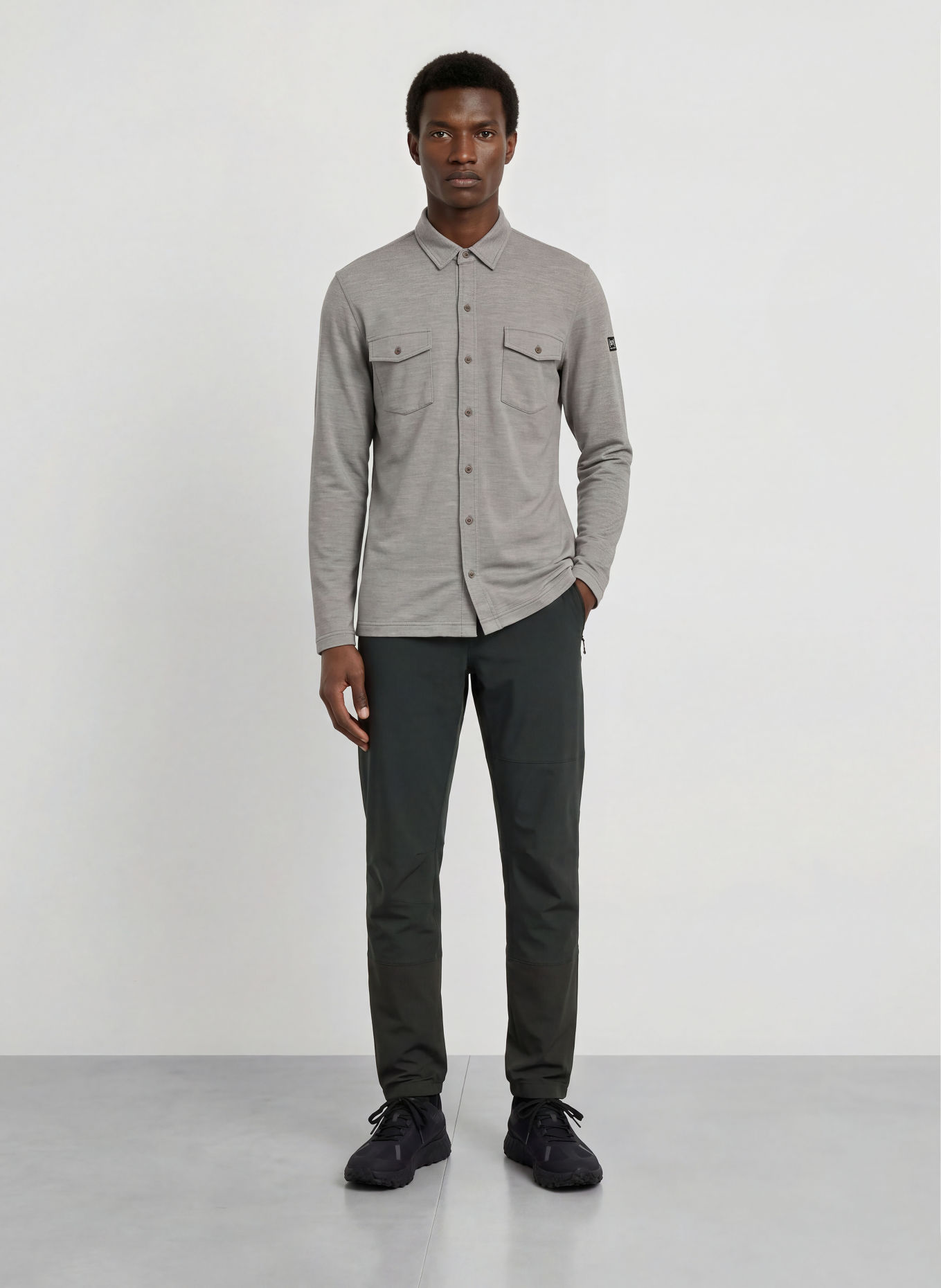 super.natural ADVENTURE Regular Fit Outdoor shirt with Merino Wool: GRAY