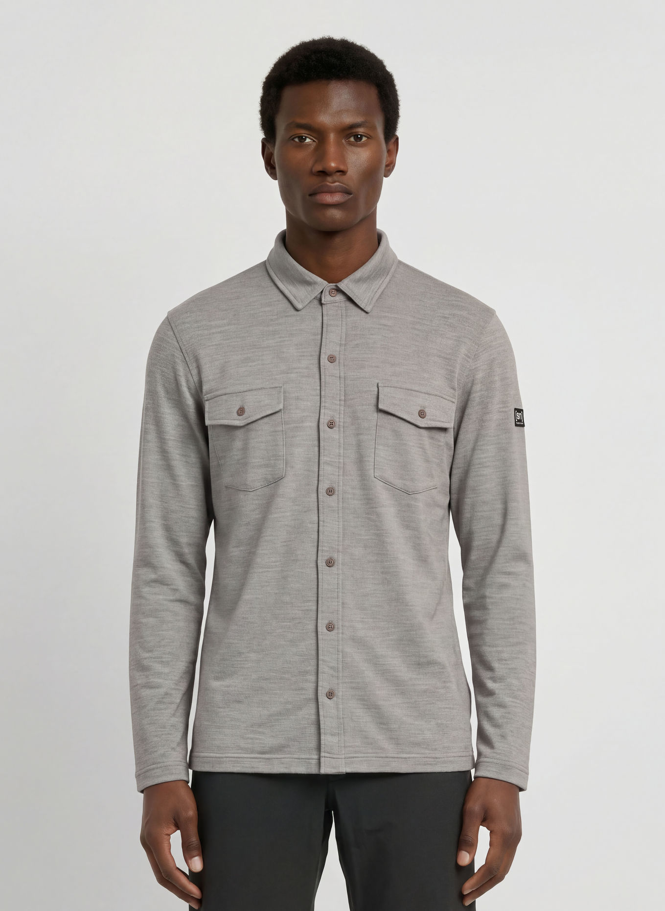 super.natural ADVENTURE Regular Fit Outdoor shirt with Merino Wool: GRAY