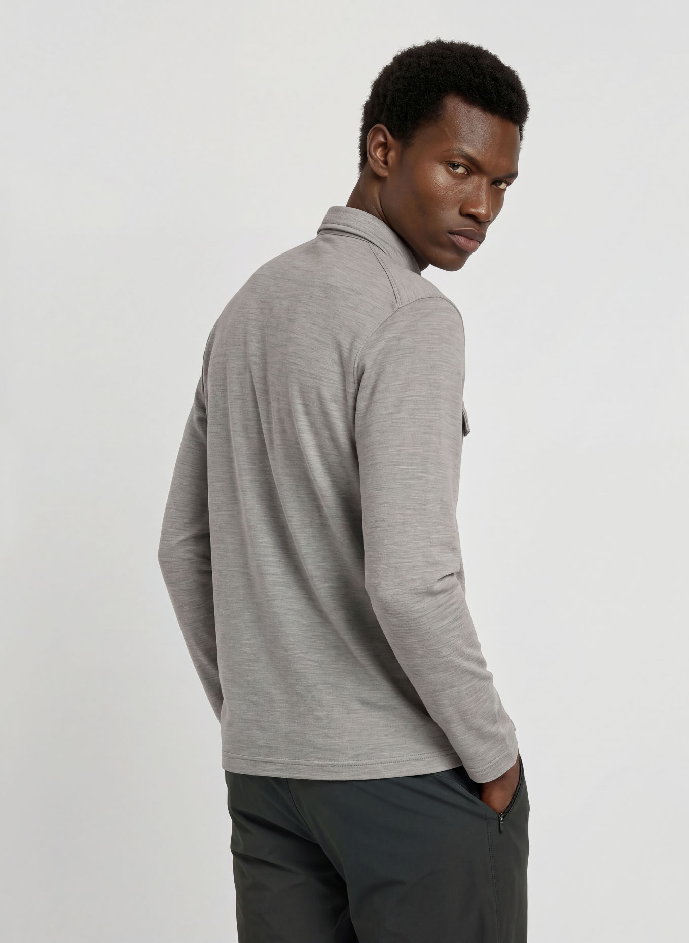 super.natural ADVENTURE Regular Fit Outdoor shirt with Merino Wool: GRAY