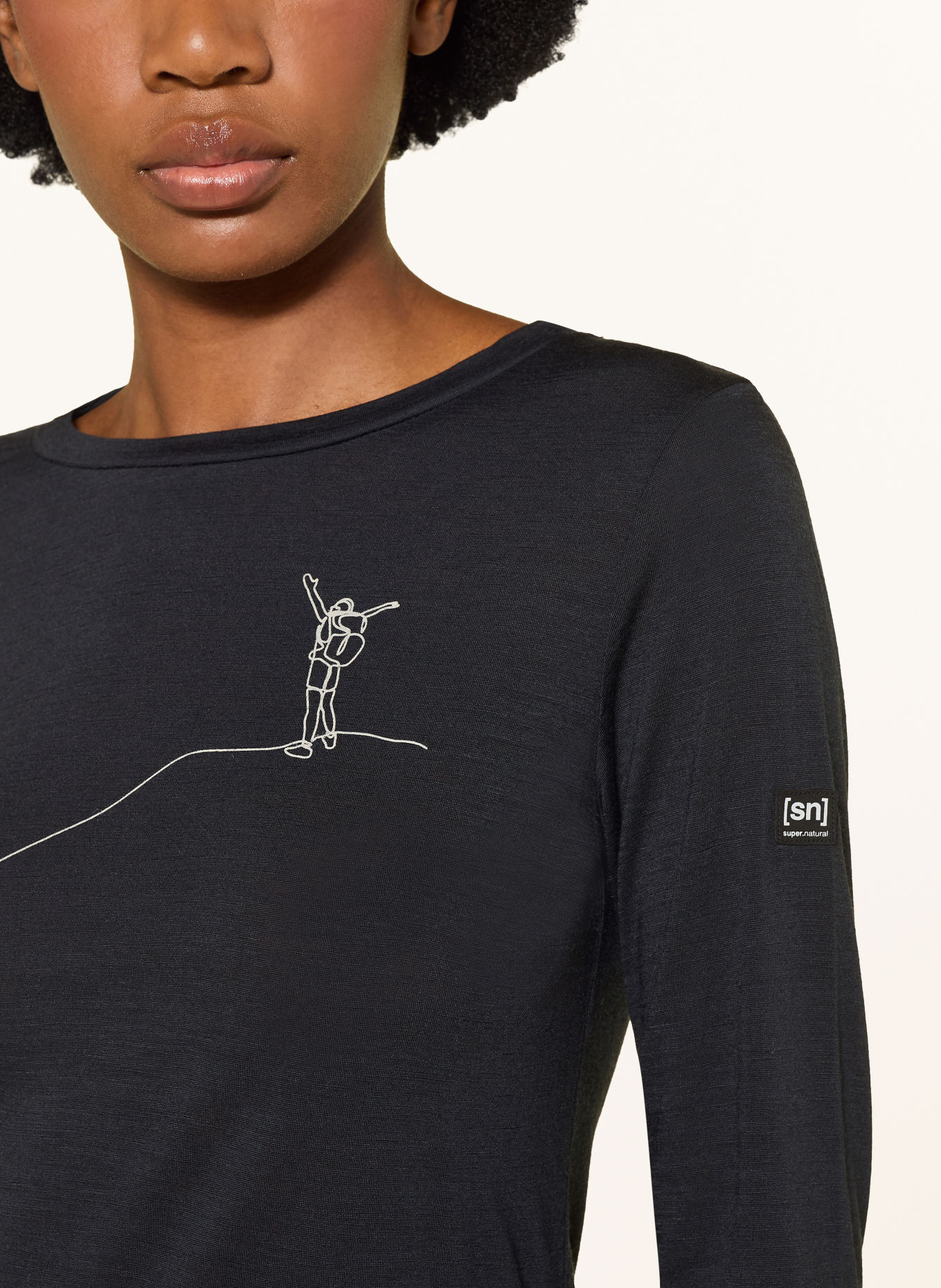 super.natural BERGGLÜCK Functional shirt: BLACK