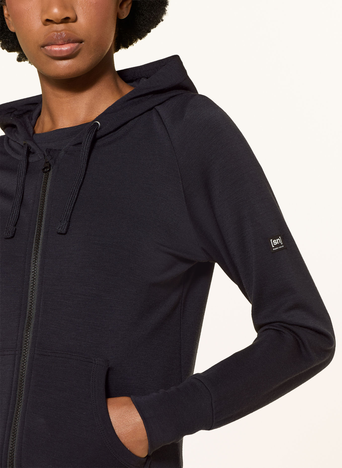super.natural EVERYDAY Training jacket with Merino Wool: BLACK